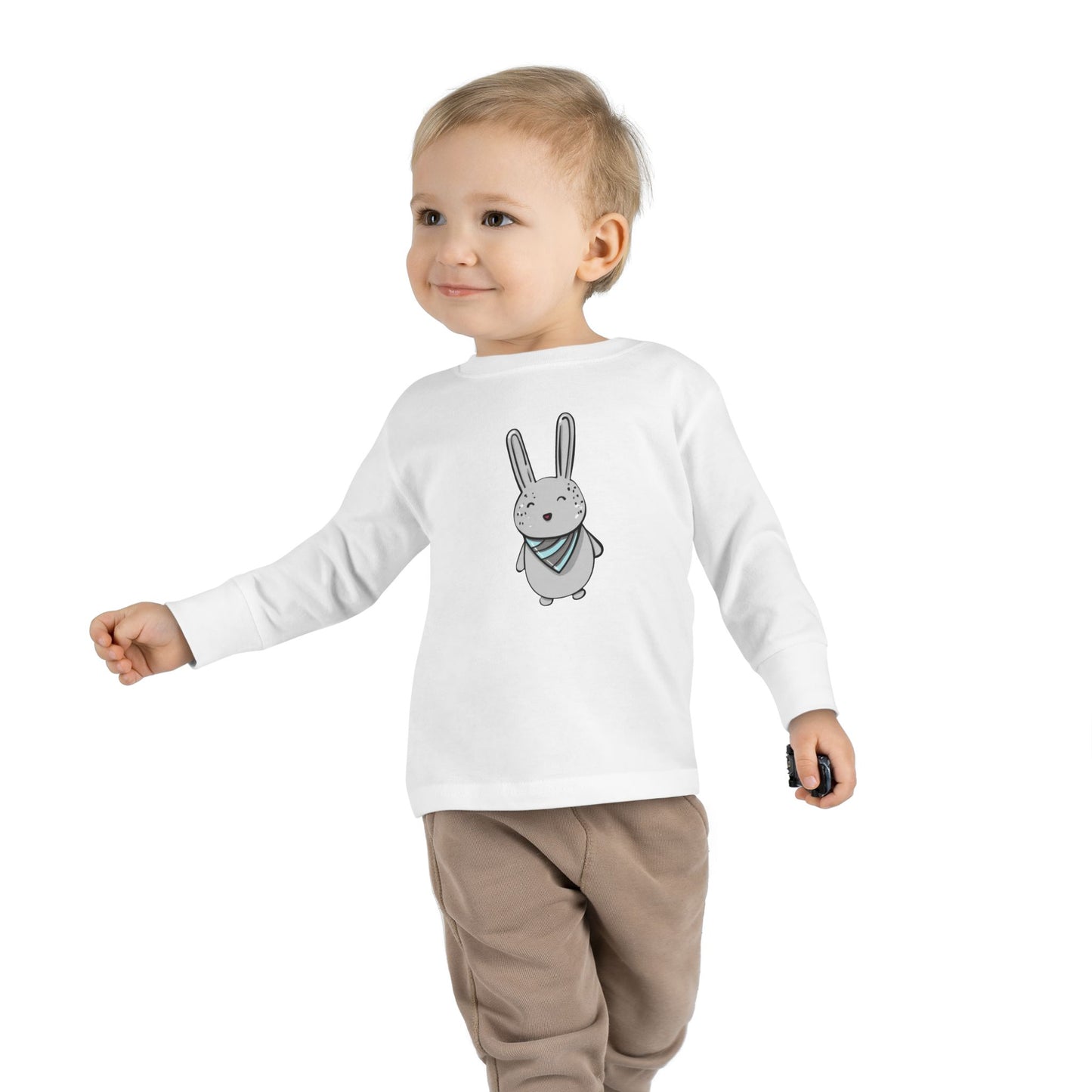Cute Bunny Toddler Long Sleeve Tee - Perfect for Playtime & Special Occasions