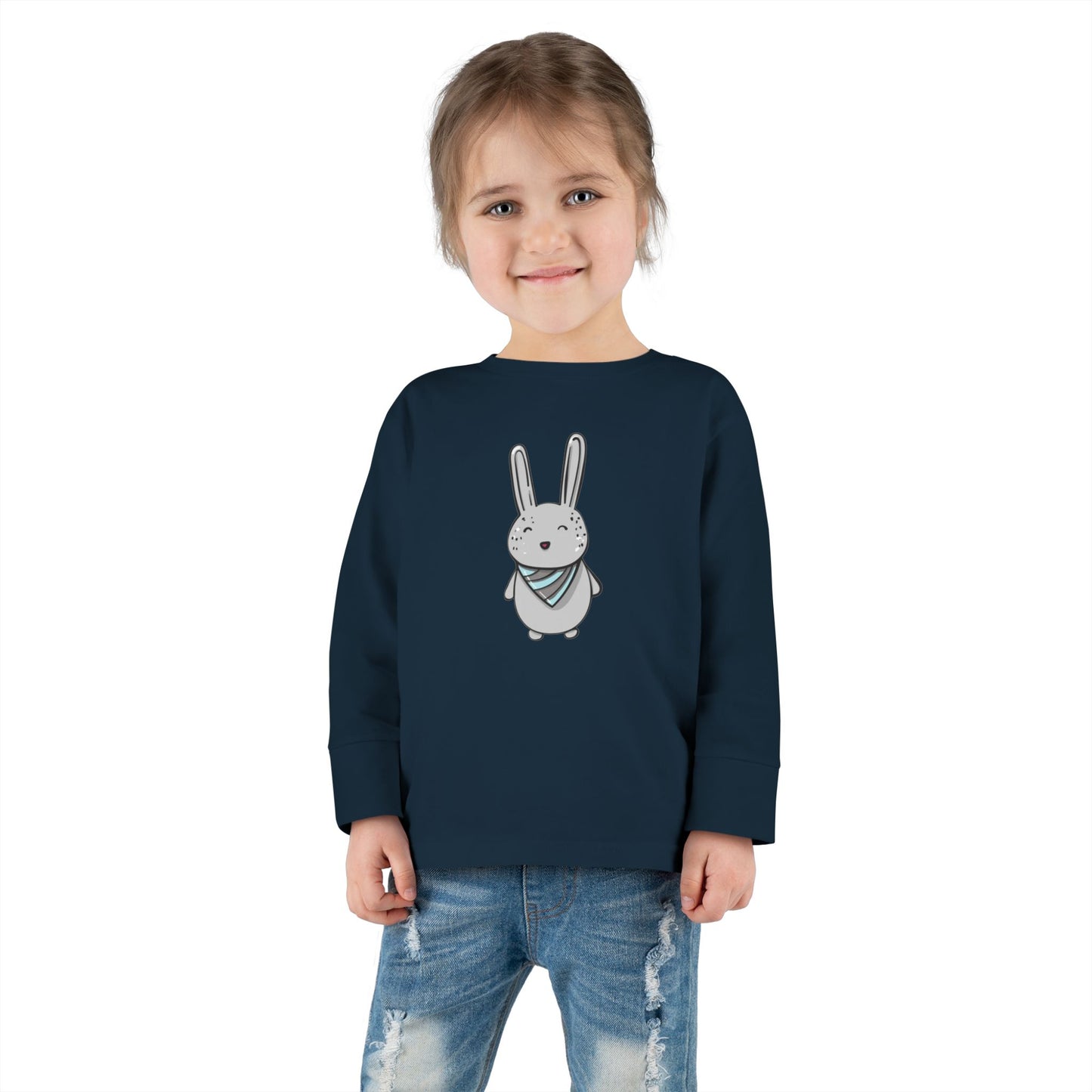 Cute Bunny Toddler Long Sleeve Tee - Perfect for Playtime & Special Occasions
