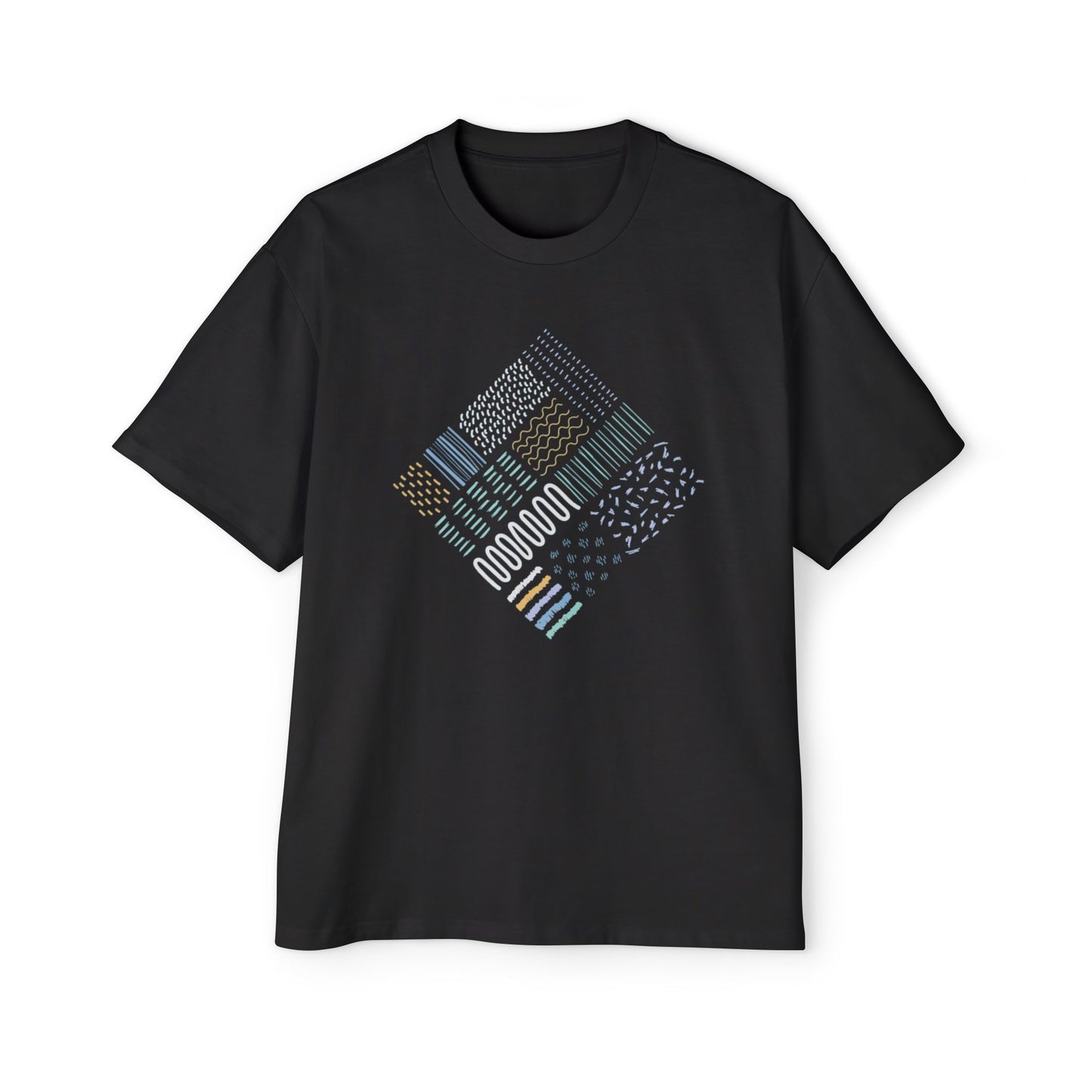 Artistic Men's Oversized Tee - Casual Graphic Top for Relaxed Style