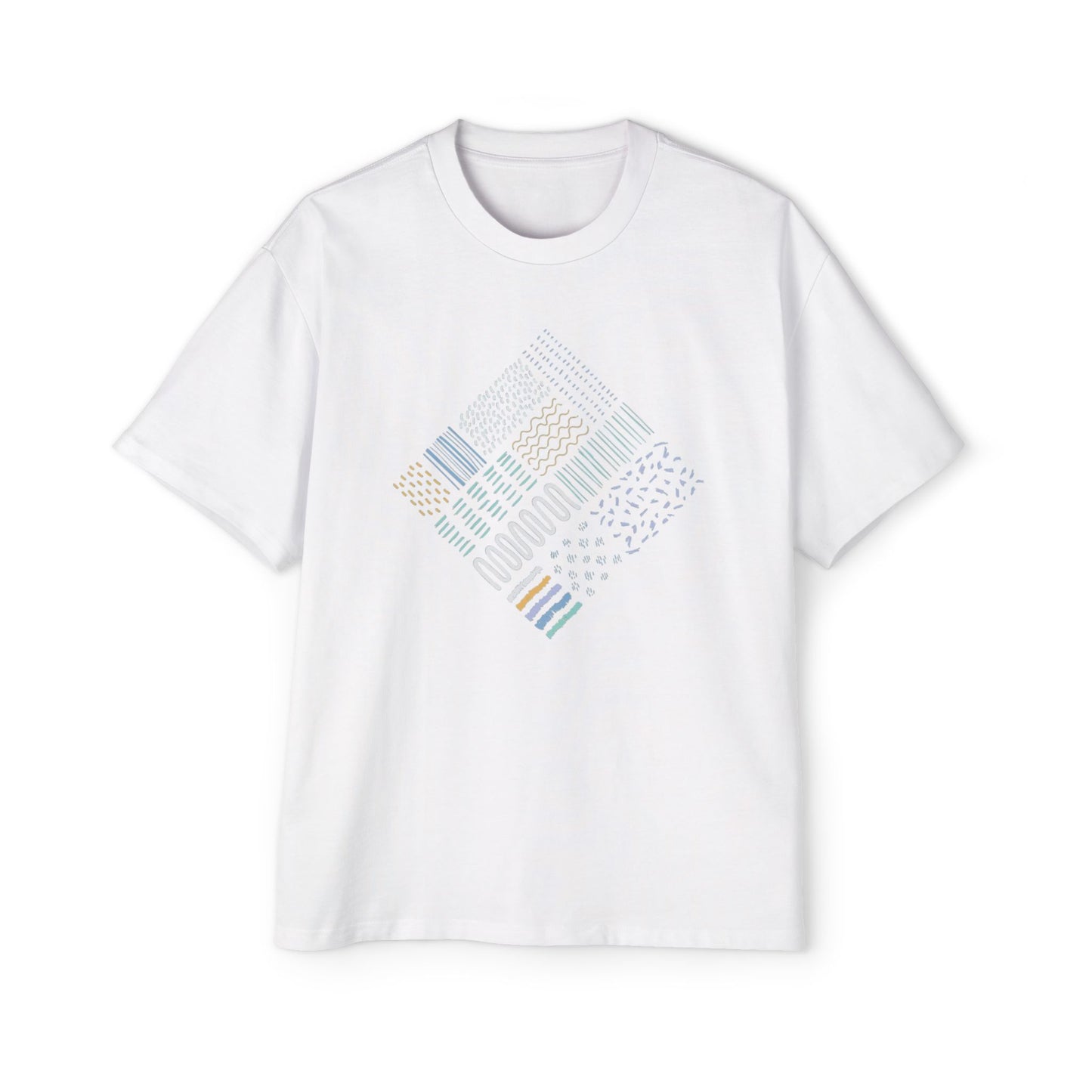 Artistic Men's Oversized Tee - Casual Graphic Top for Relaxed Style
