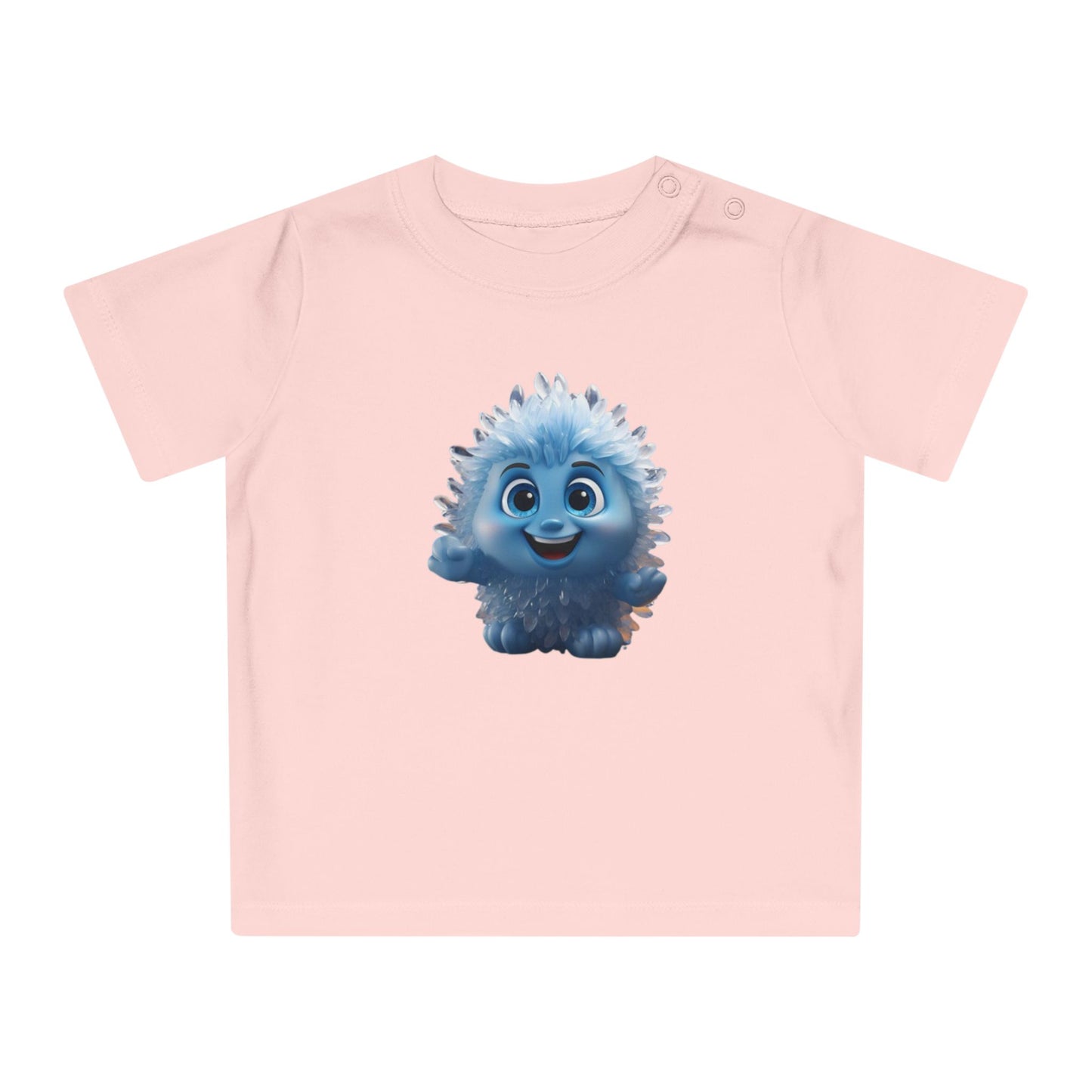 Adorable Blue Character Baby T-Shirt - Cute & Comfy Wear for Little Ones