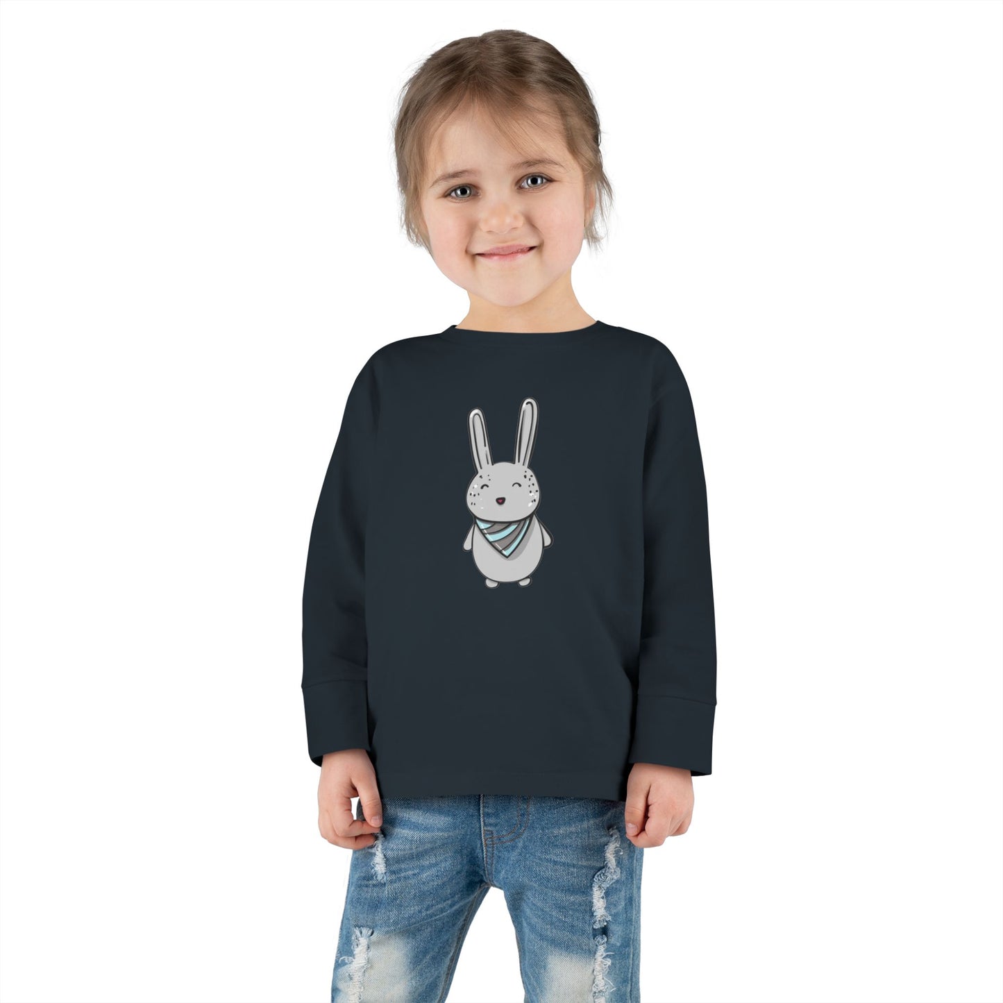 Cute Bunny Toddler Long Sleeve Tee - Perfect for Playtime & Special Occasions
