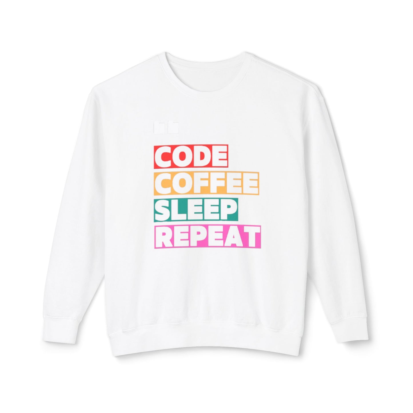 Code Coffee Sleep Repeat Sweatshirt - Lightweight Crewneck for Programmers