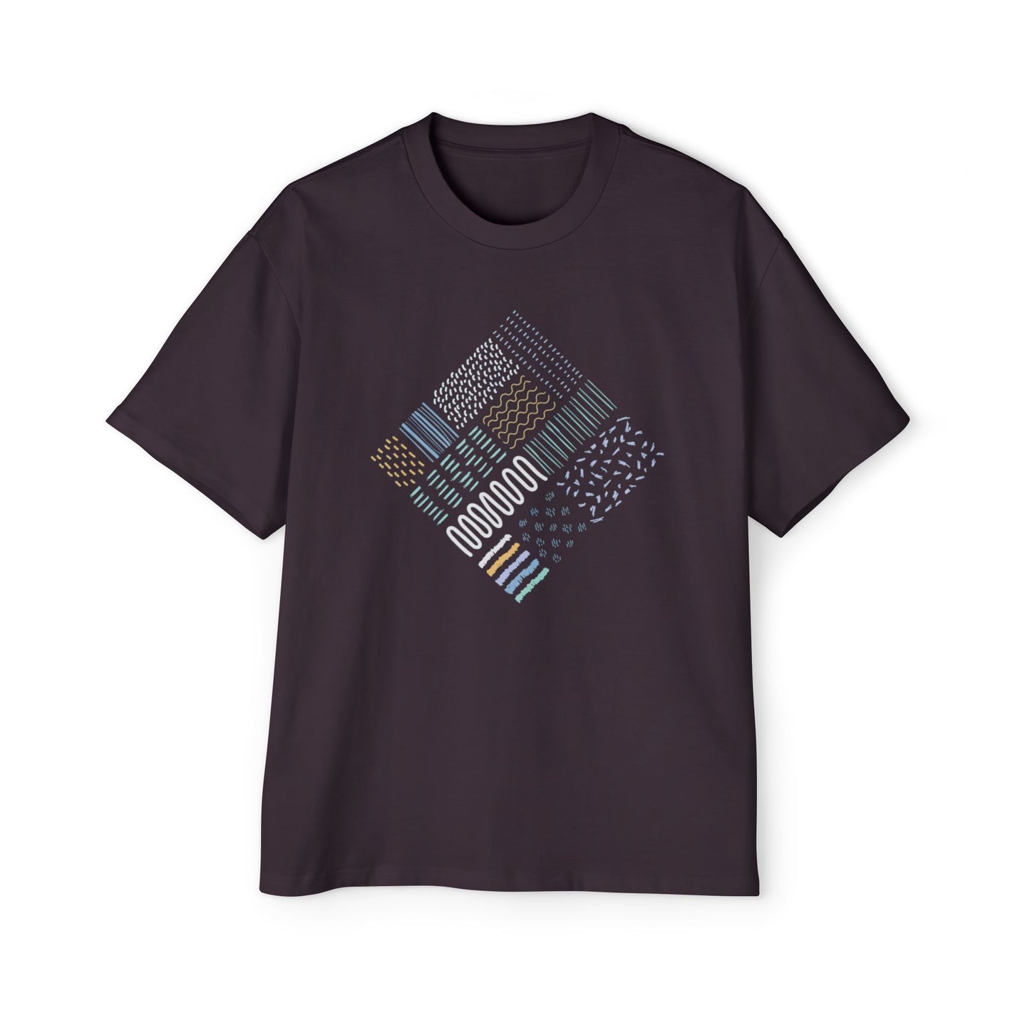 Artistic Men's Oversized Tee - Casual Graphic Top for Relaxed Style