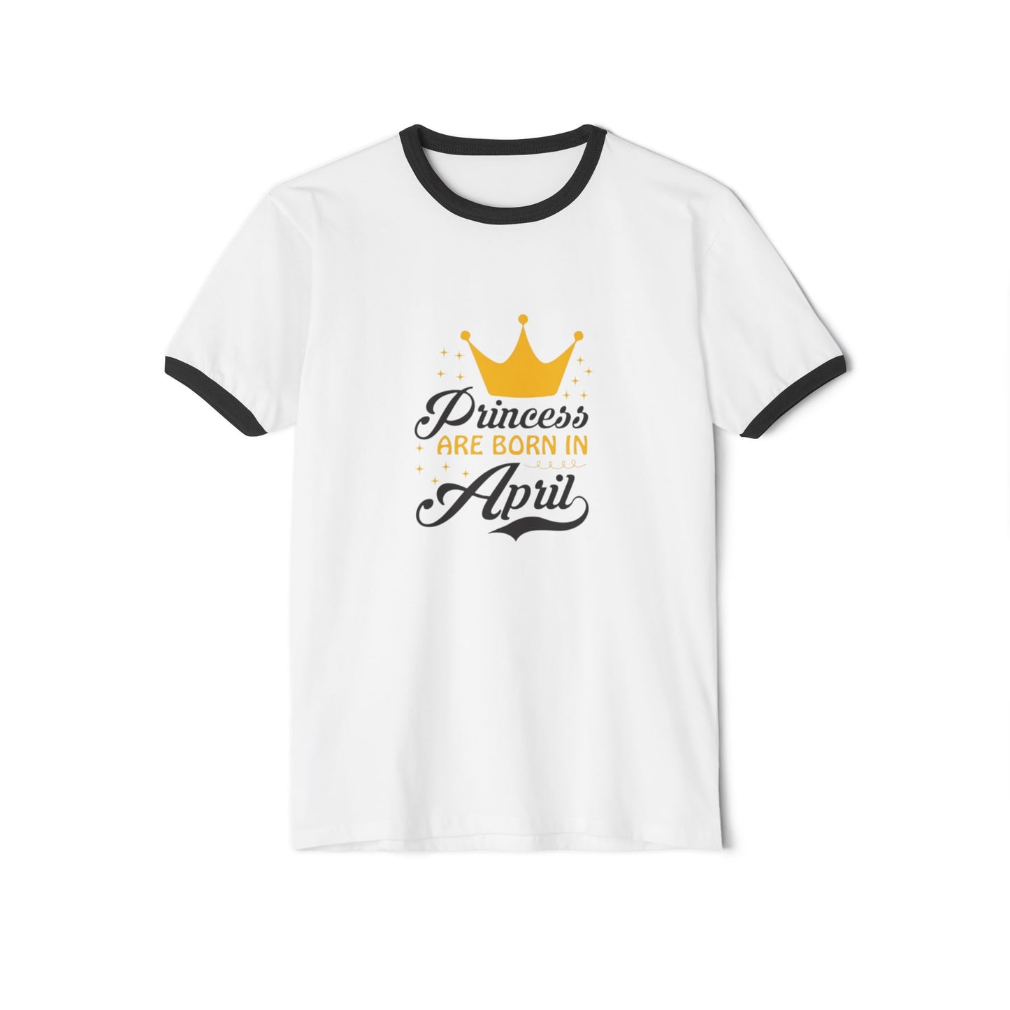 April Princess Ringer T-Shirt - Cotton Tee for Birthday Celebrations