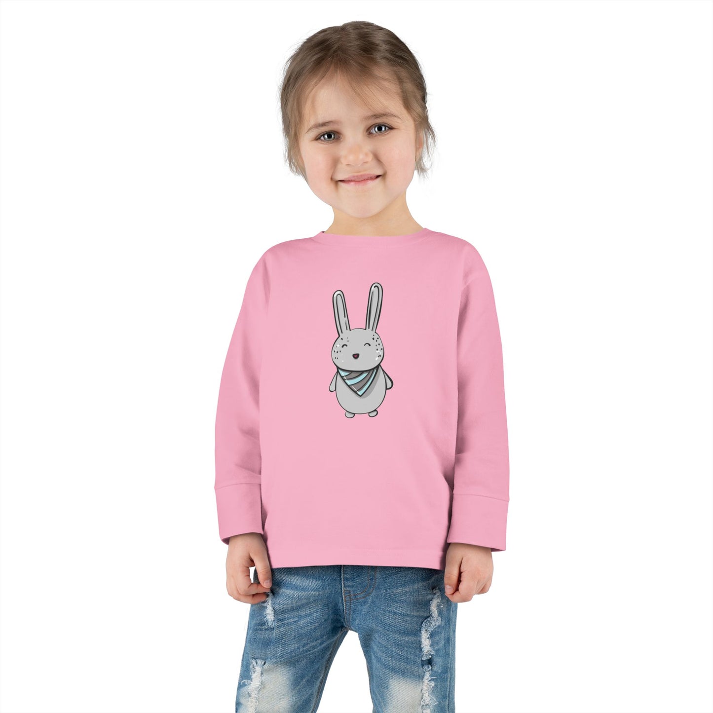 Cute Bunny Toddler Long Sleeve Tee - Perfect for Playtime & Special Occasions