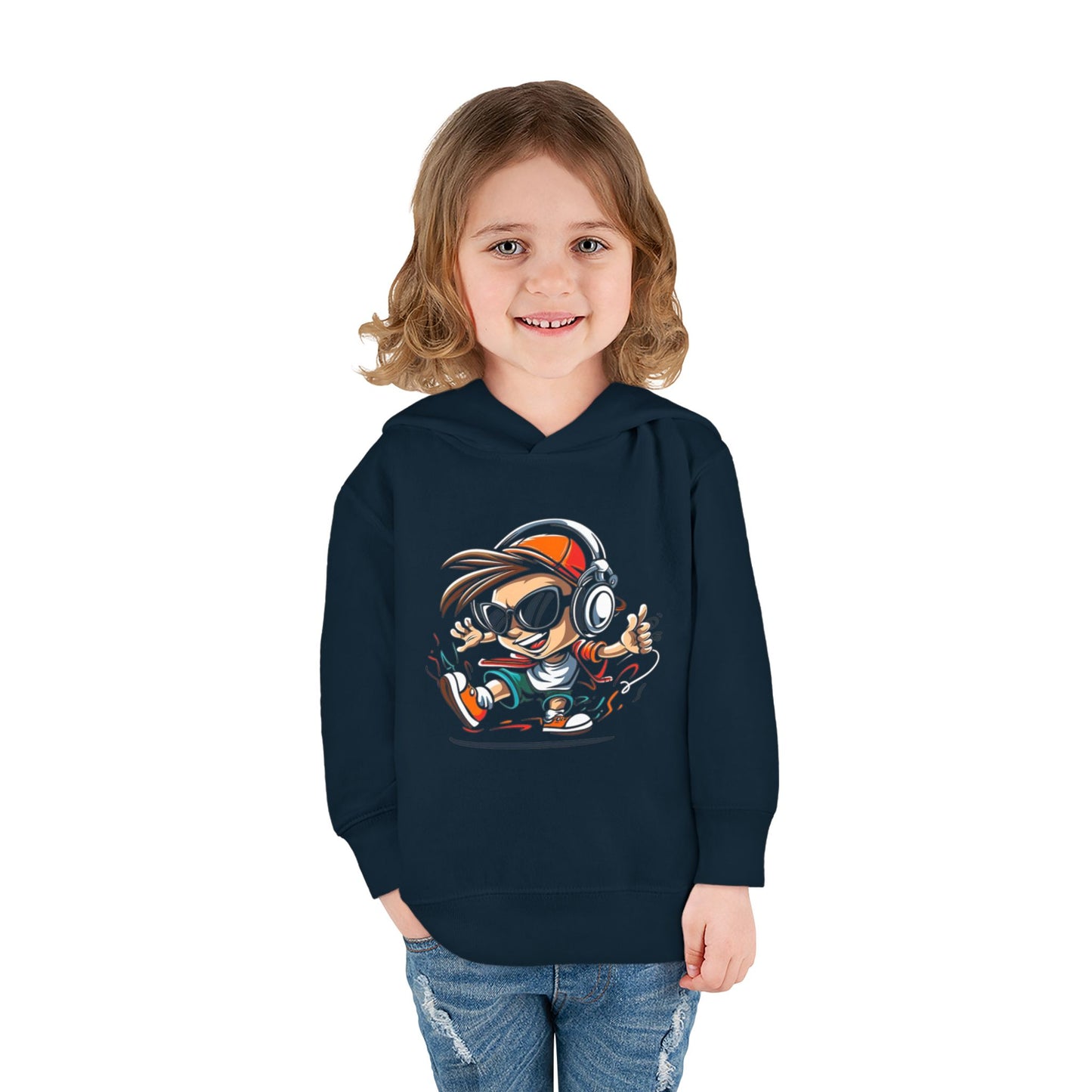 Cool Kid Fleece Hoodie - Fun Graphic Design for Young Trendsetters