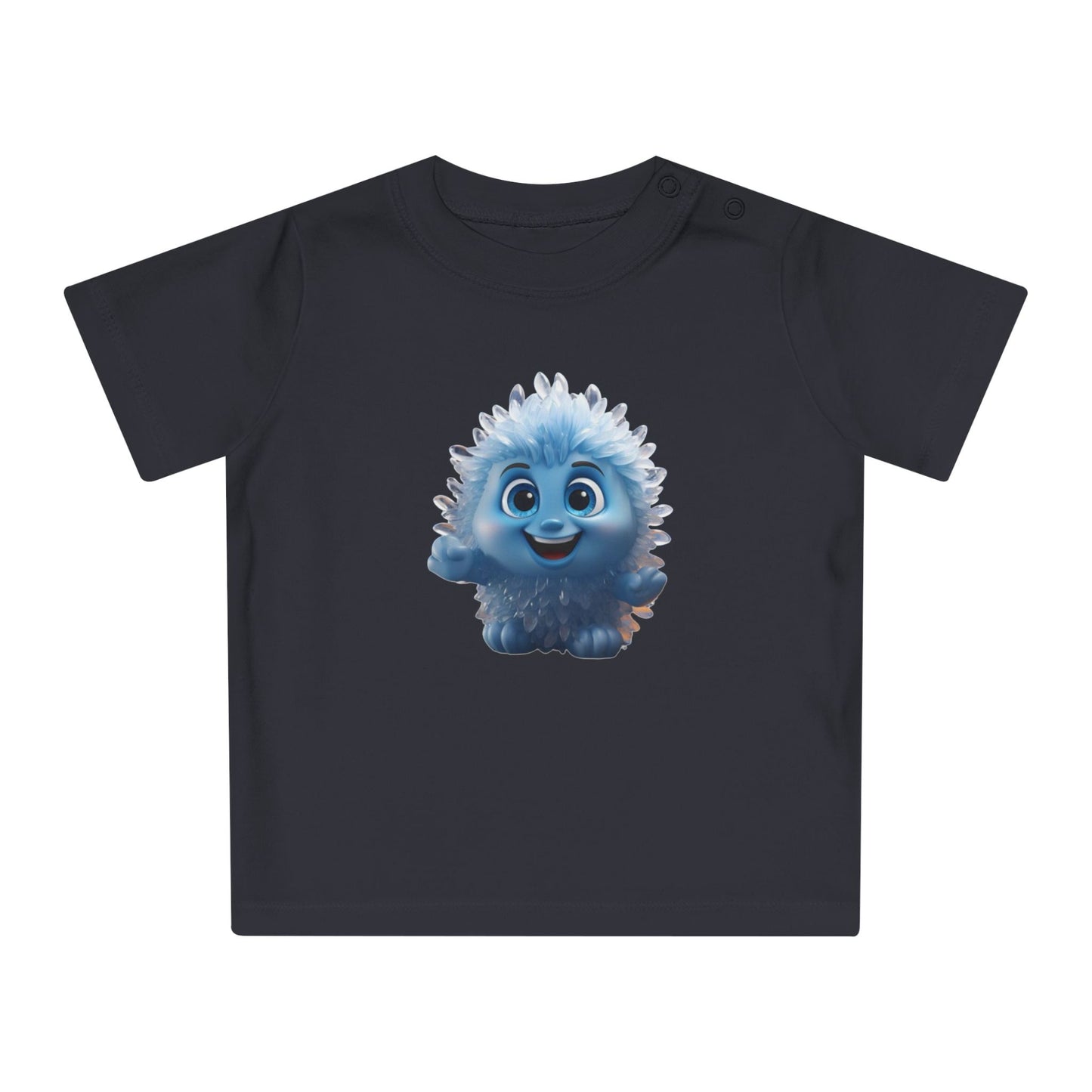 Adorable Blue Character Baby T-Shirt - Cute & Comfy Wear for Little Ones