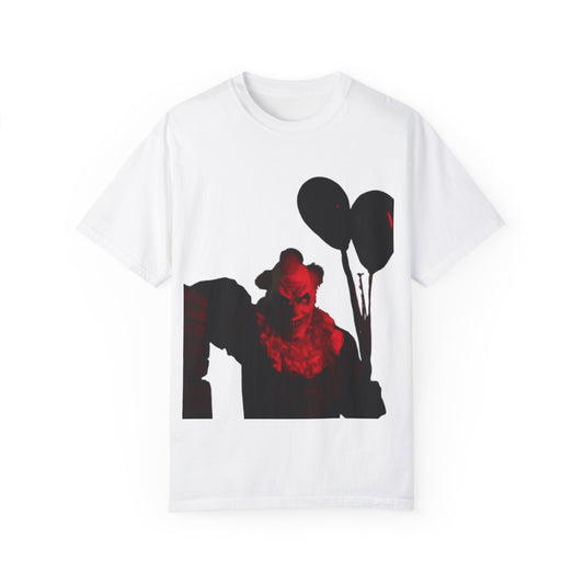 Chilling Horror T-Shirt with Sinister Clown Design