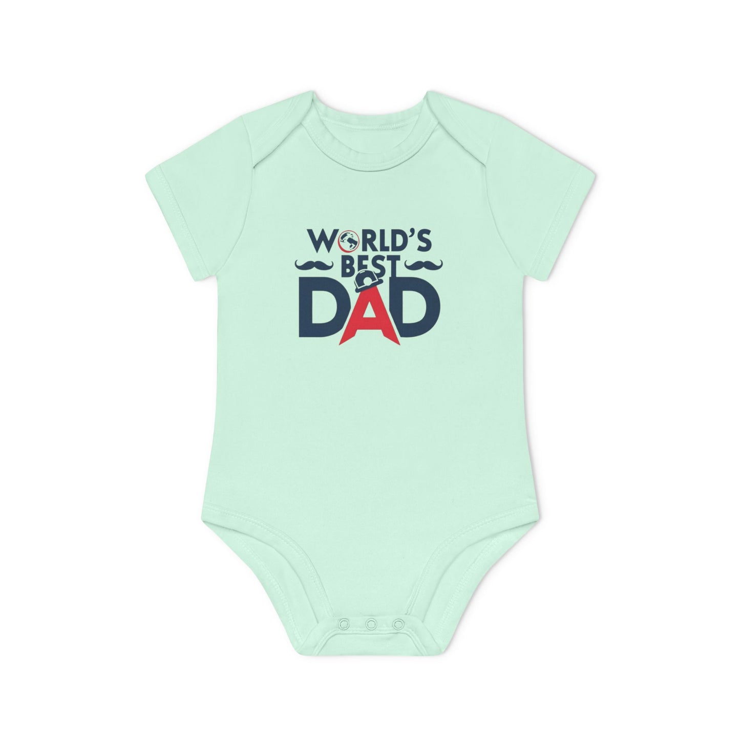 World's Best Dad Organic Baby Bodysuit - Perfect Gift for Father's Day