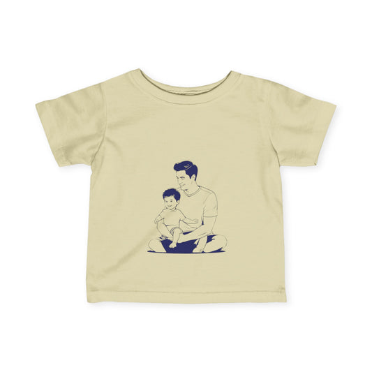 Father & Child Bonding Tee - Soft Infant Jersey T-Shirt
