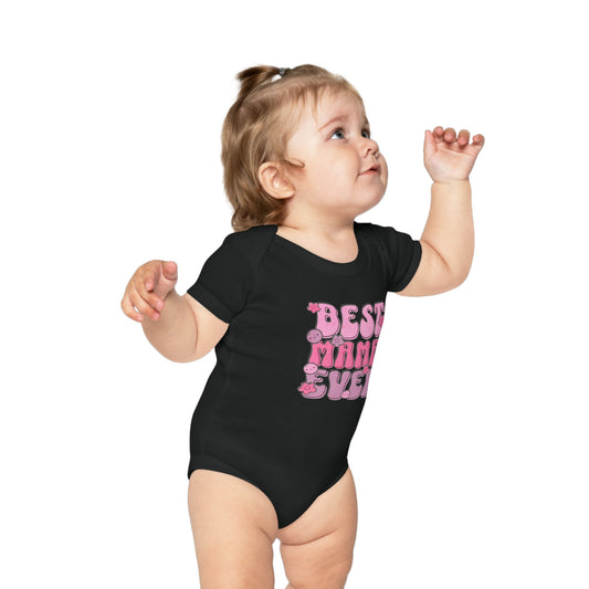 Best Mama Ever Baby Bodysuit - Comfy Cotton Outfit for Newborns