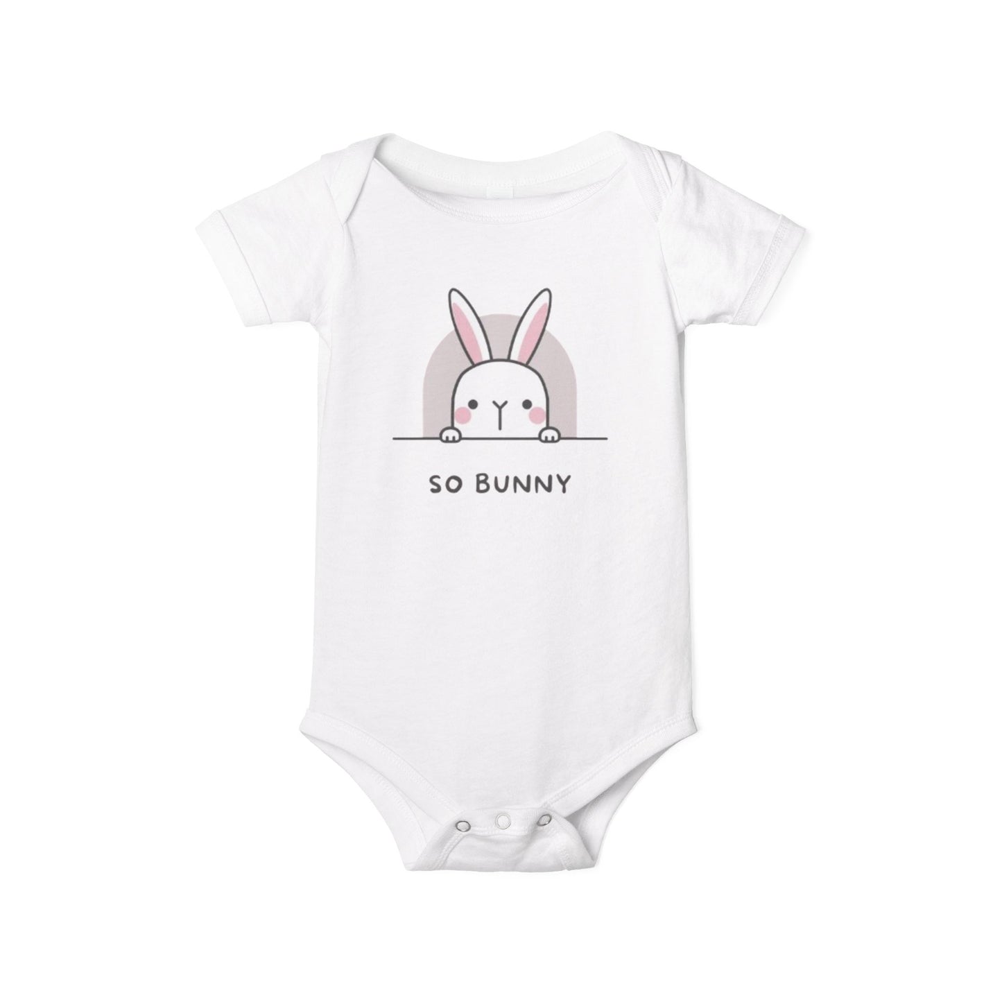 Cute Bunny Infant Onesie - 'So Bunny' Design for Baby Girls and Boys