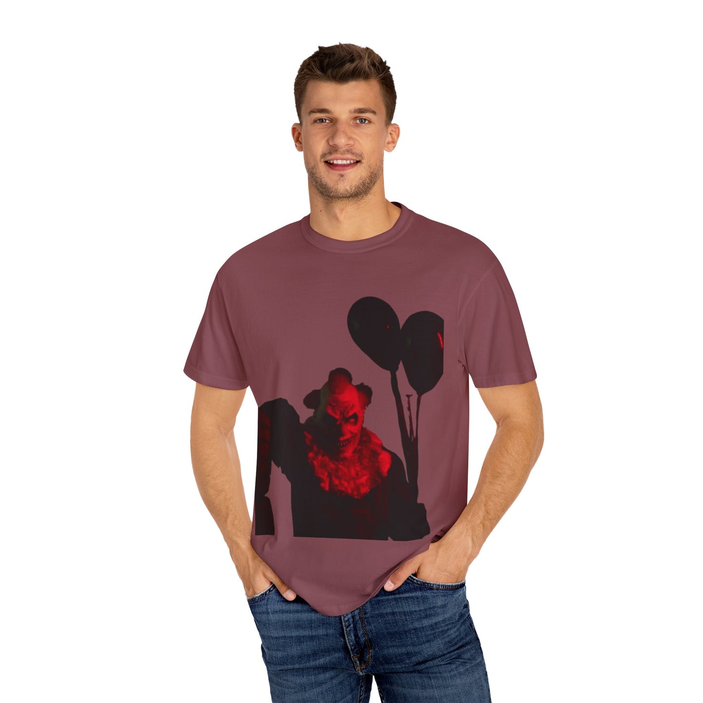 Chilling Horror T-Shirt with Sinister Clown Design