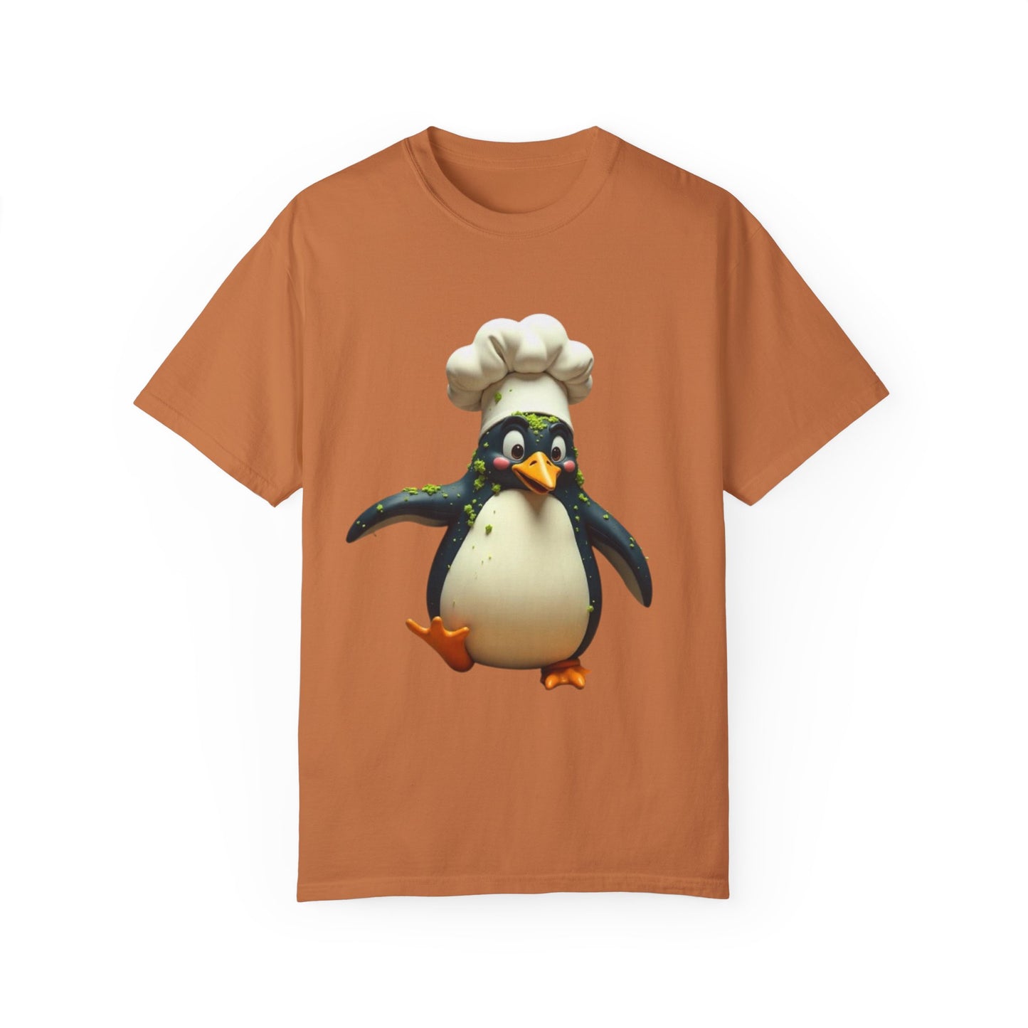 Chef Penguin Garment-Dyed T-Shirt - Cute Cooking Tee for Food Lovers