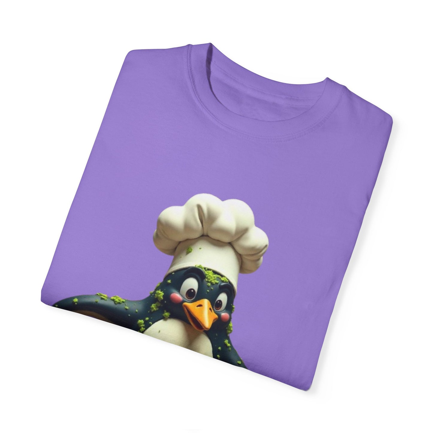 Chef Penguin Garment-Dyed T-Shirt - Cute Cooking Tee for Food Lovers