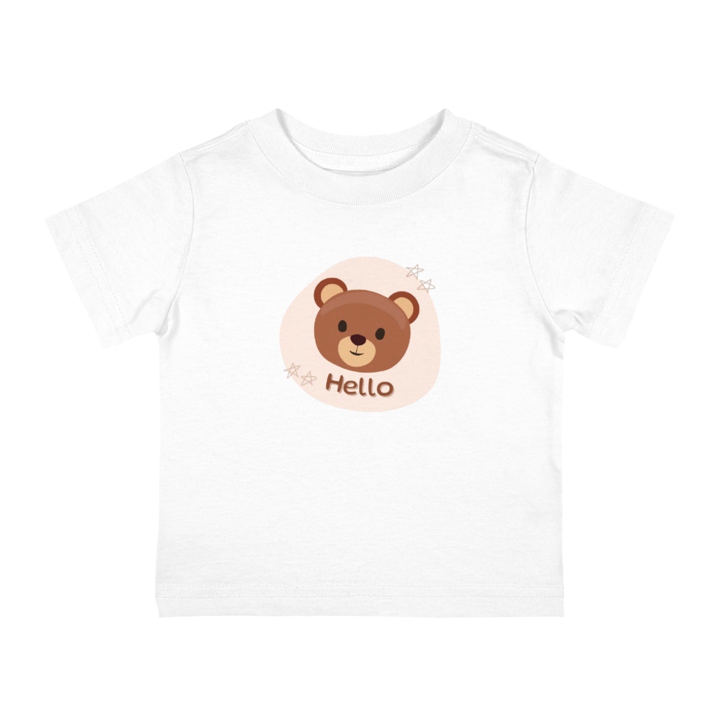 Cute Teddy Bear Infant Tee - 'Hello' Design