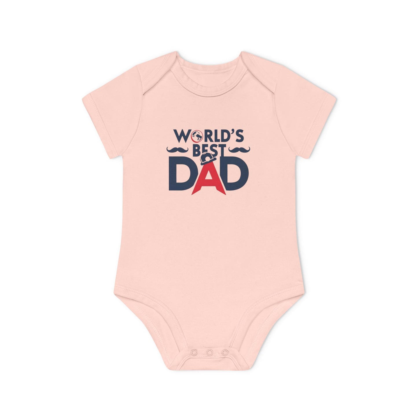 World's Best Dad Organic Baby Bodysuit - Perfect Gift for Father's Day