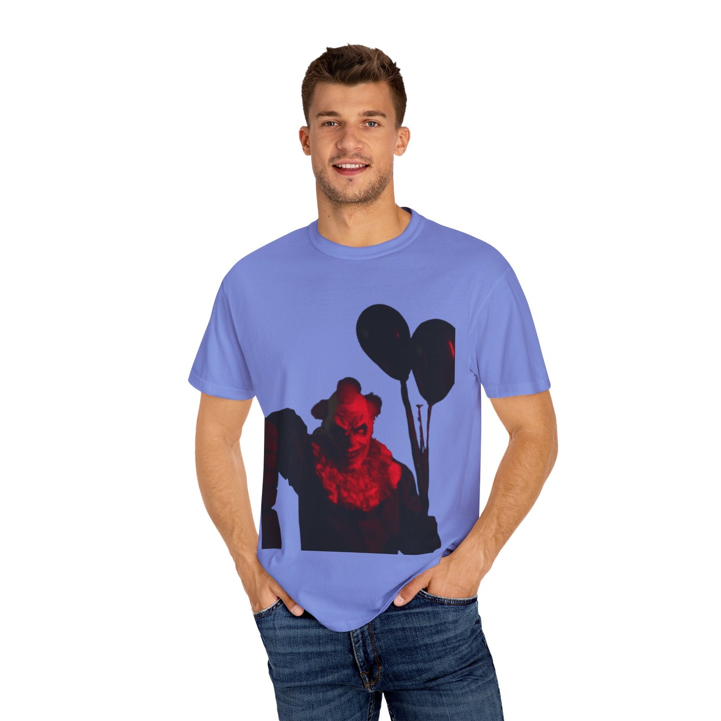Chilling Horror T-Shirt with Sinister Clown Design