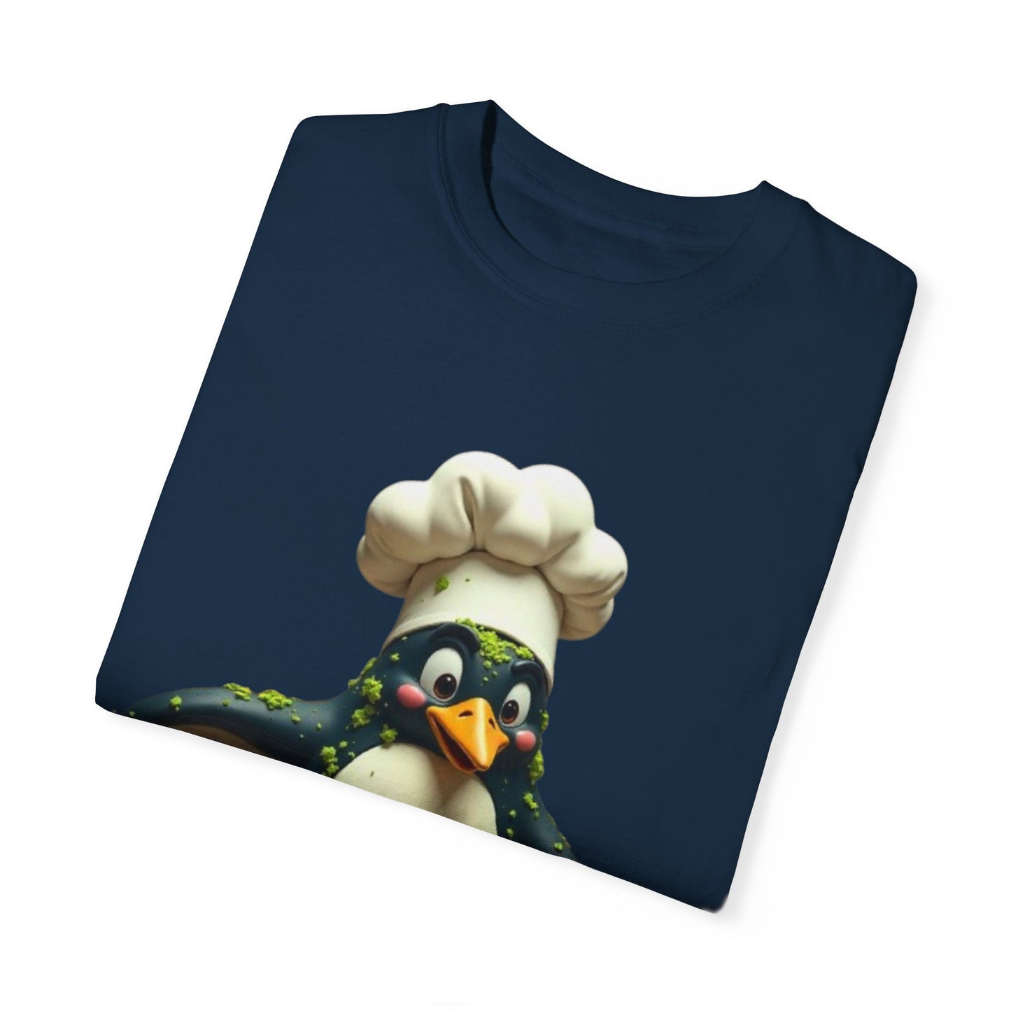 Chef Penguin Garment-Dyed T-Shirt - Cute Cooking Tee for Food Lovers