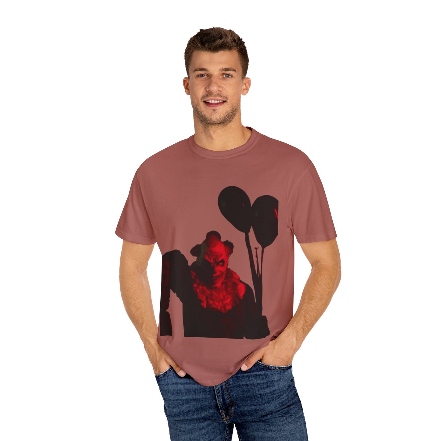 Chilling Horror T-Shirt with Sinister Clown Design