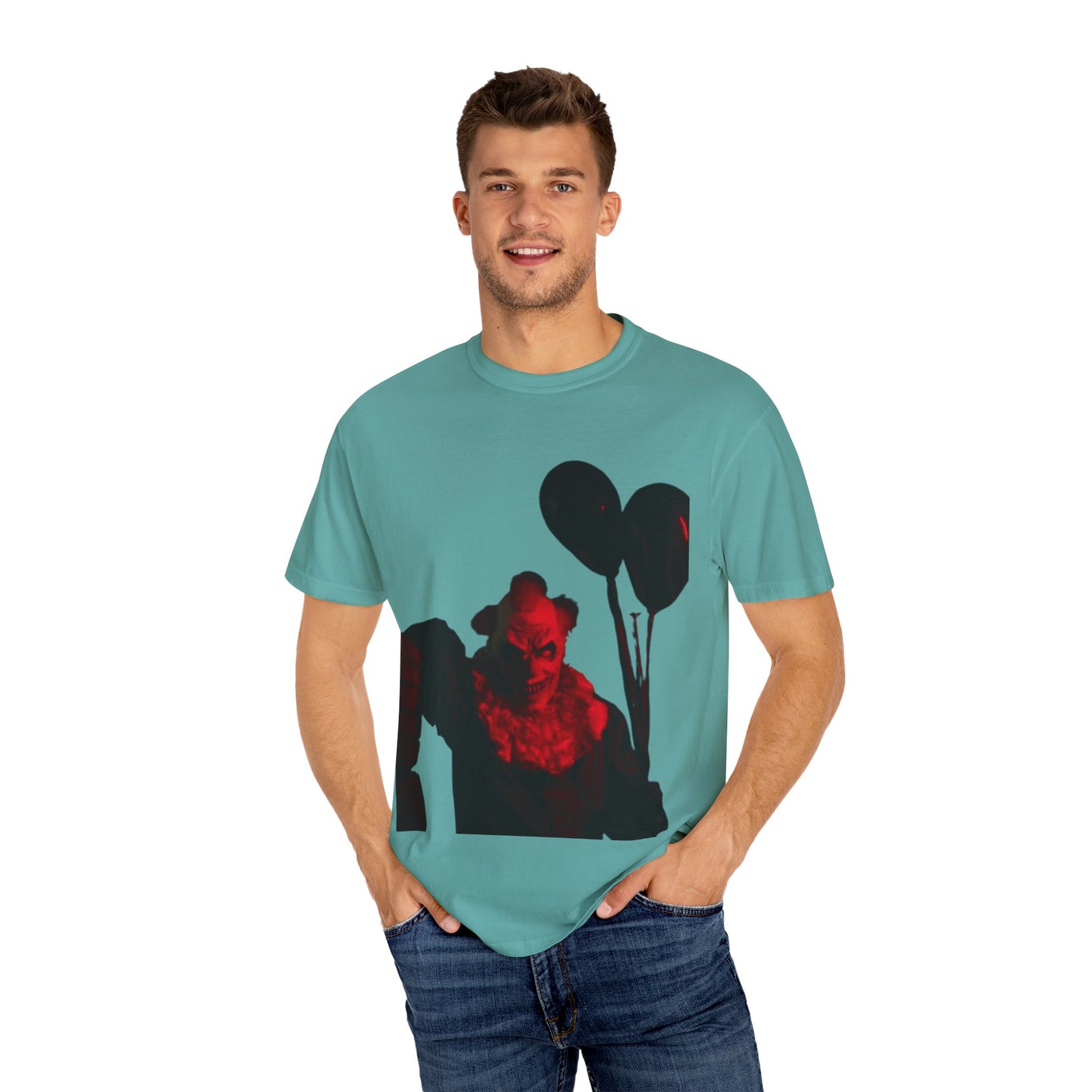 Chilling Horror T-Shirt with Sinister Clown Design