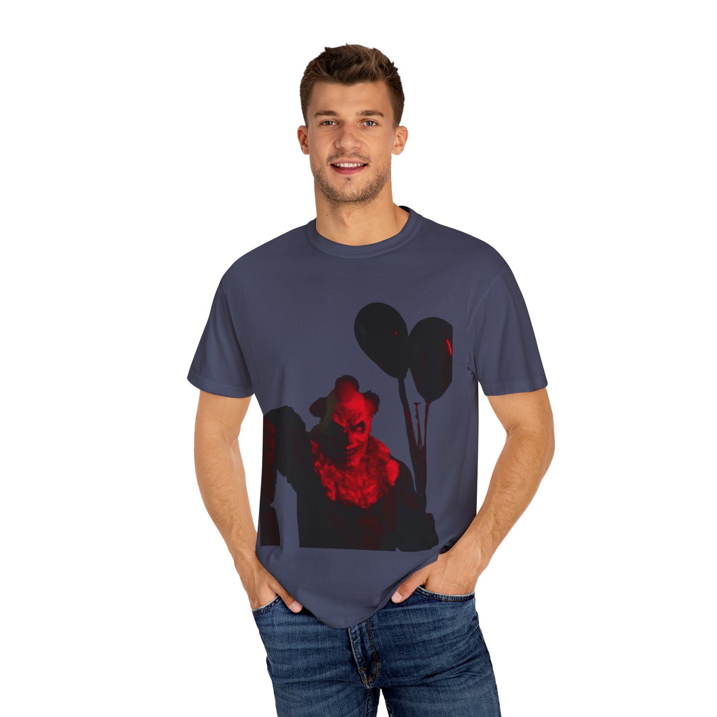 Chilling Horror T-Shirt with Sinister Clown Design