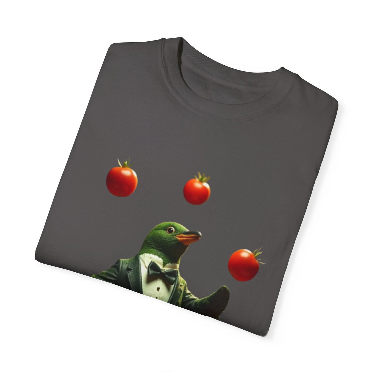 Funny Penguin Juggling Tomatoes T-Shirt