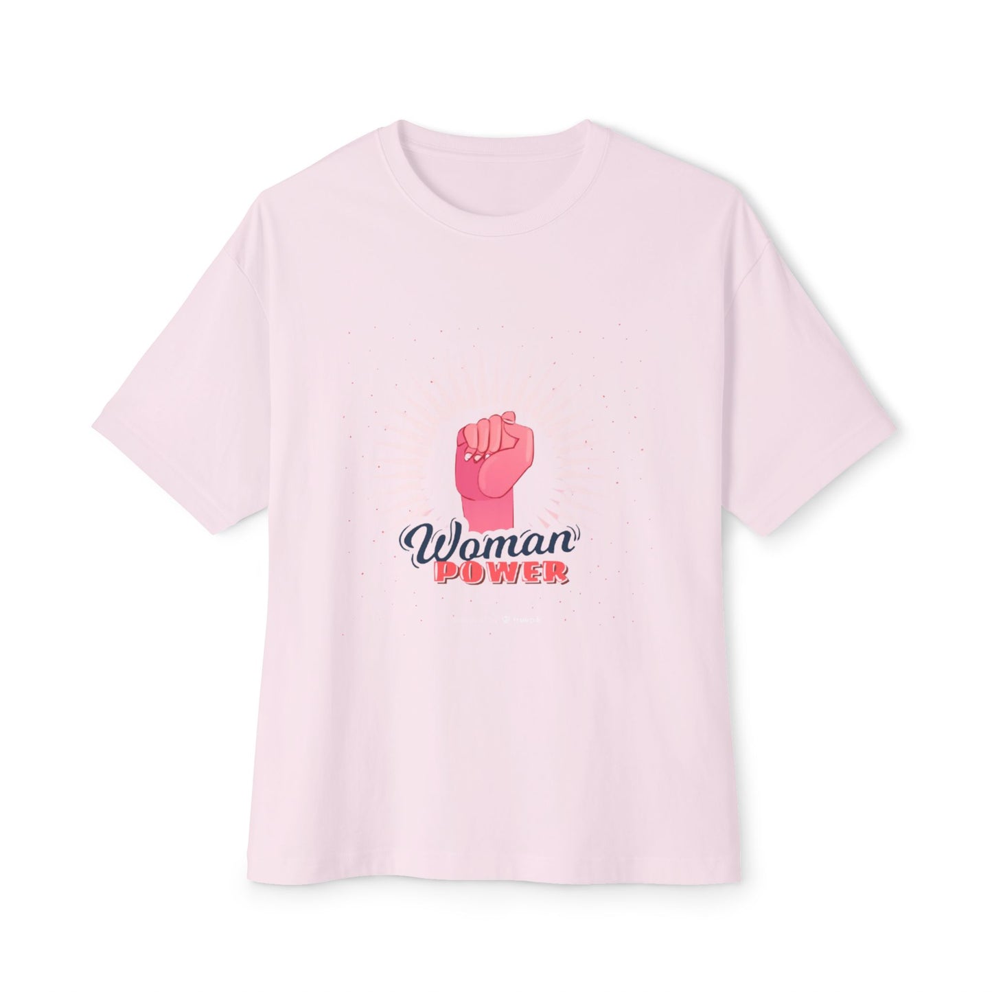 Women Oversized Tee - Woman Power Design