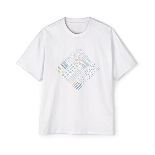 Artistic Men's Oversized Tee - Casual Graphic Top for Relaxed Style