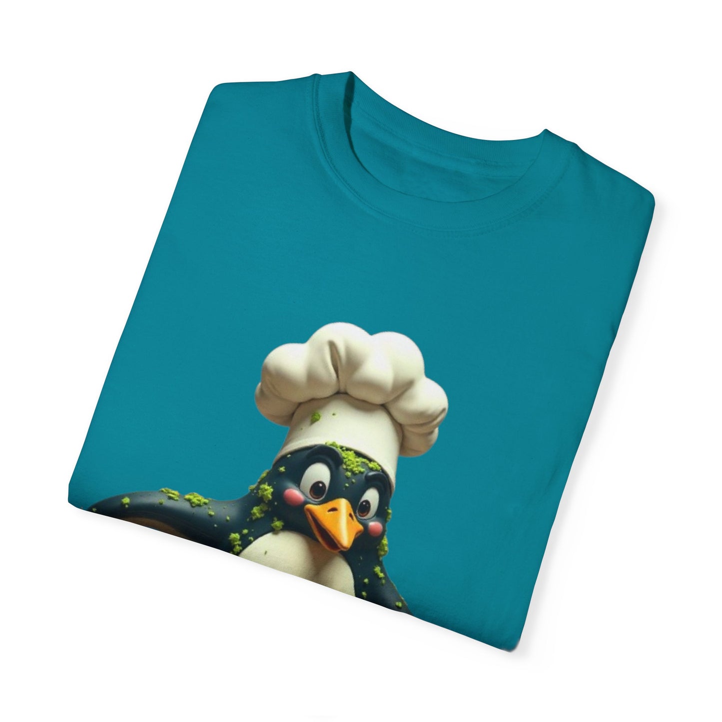 Chef Penguin Garment-Dyed T-Shirt - Cute Cooking Tee for Food Lovers