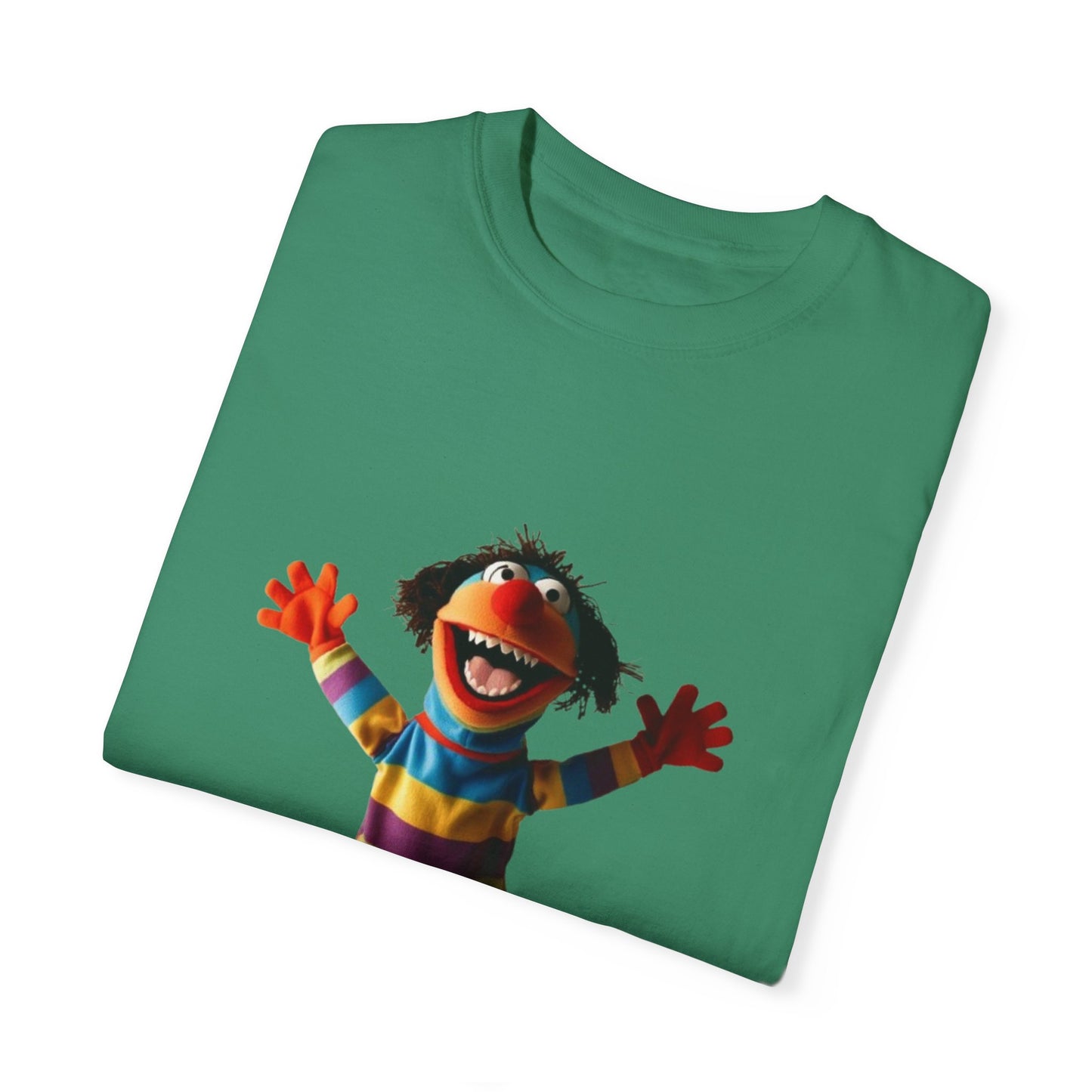 Playful Garment-Dyed T-Shirt - Retro Animal Character Design