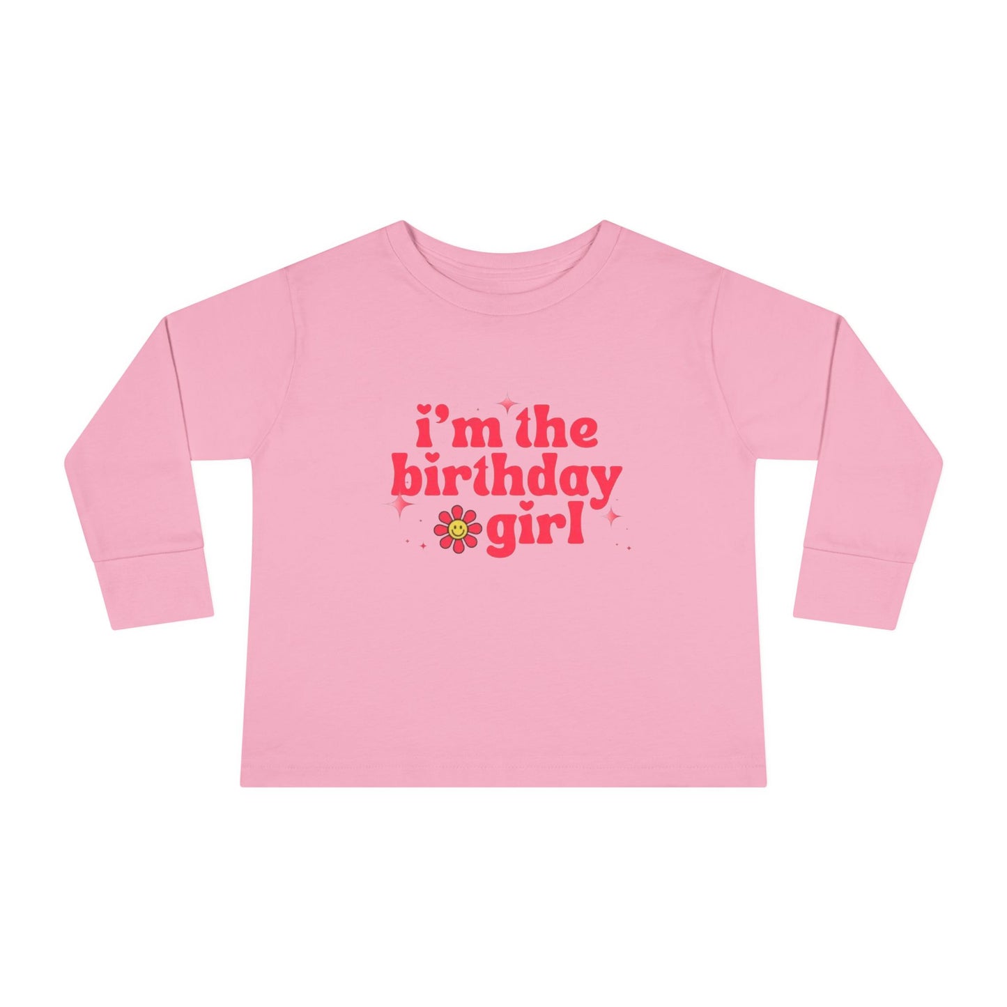 Toddler Long Sleeve Tee - "I'm the Birthday Girl" T-Shirt for Celebrations