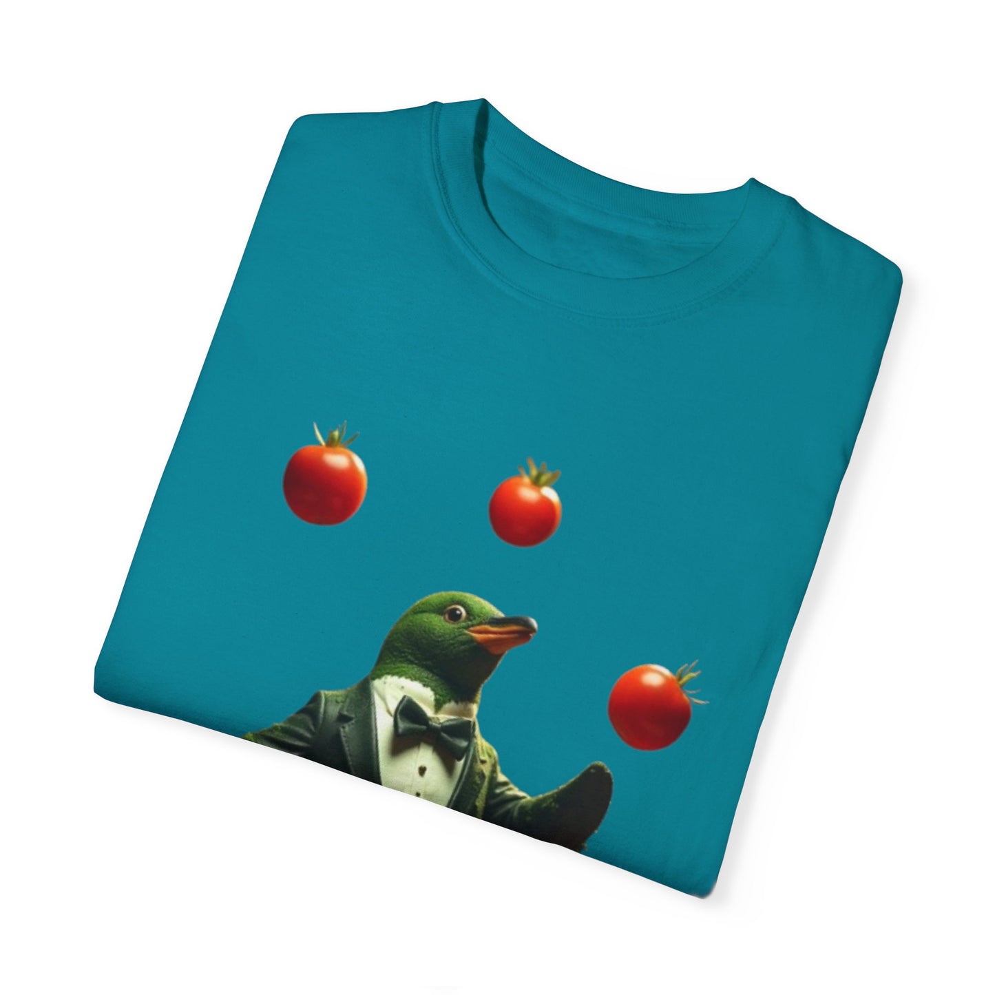 Funny Penguin Juggling Tomatoes T-Shirt