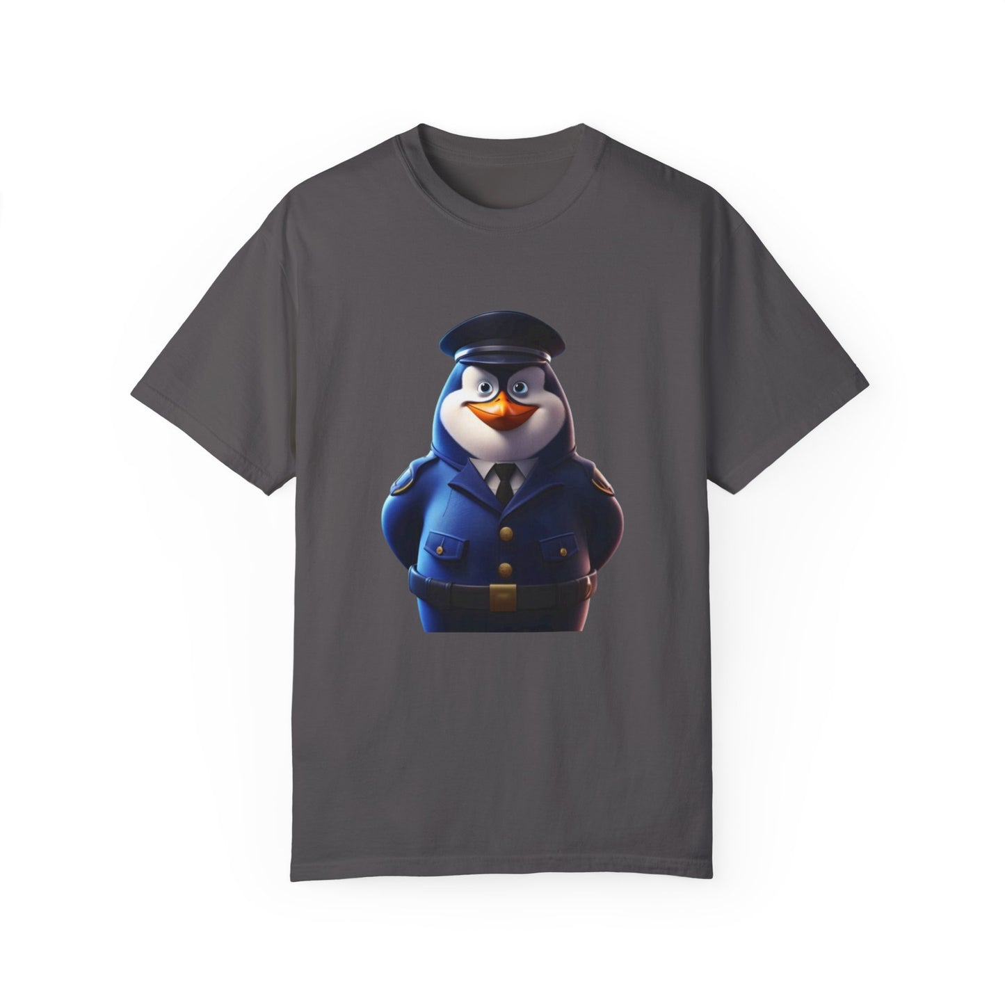 Funny Police Penguin Garment-Dyed T-shirt