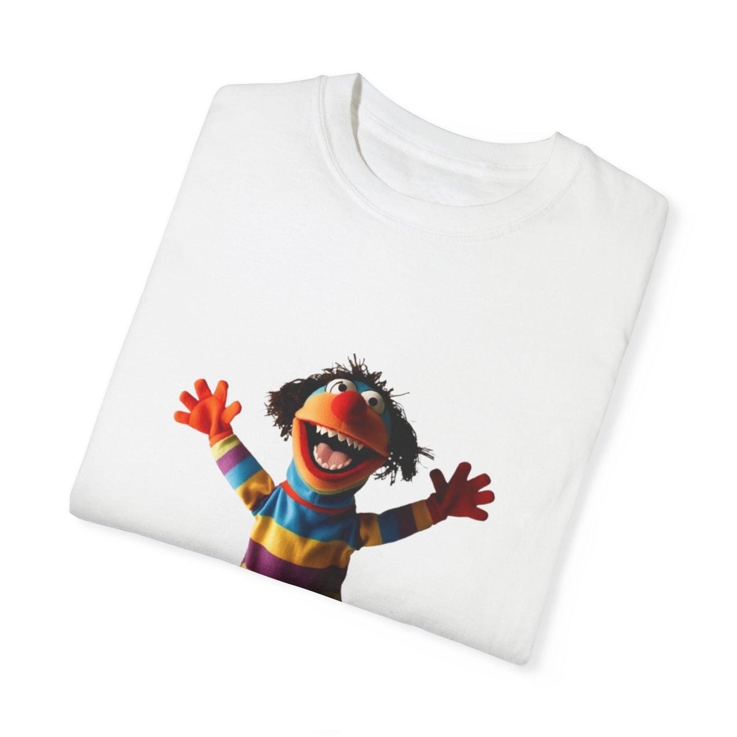 Playful Garment-Dyed T-Shirt - Retro Animal Character Design