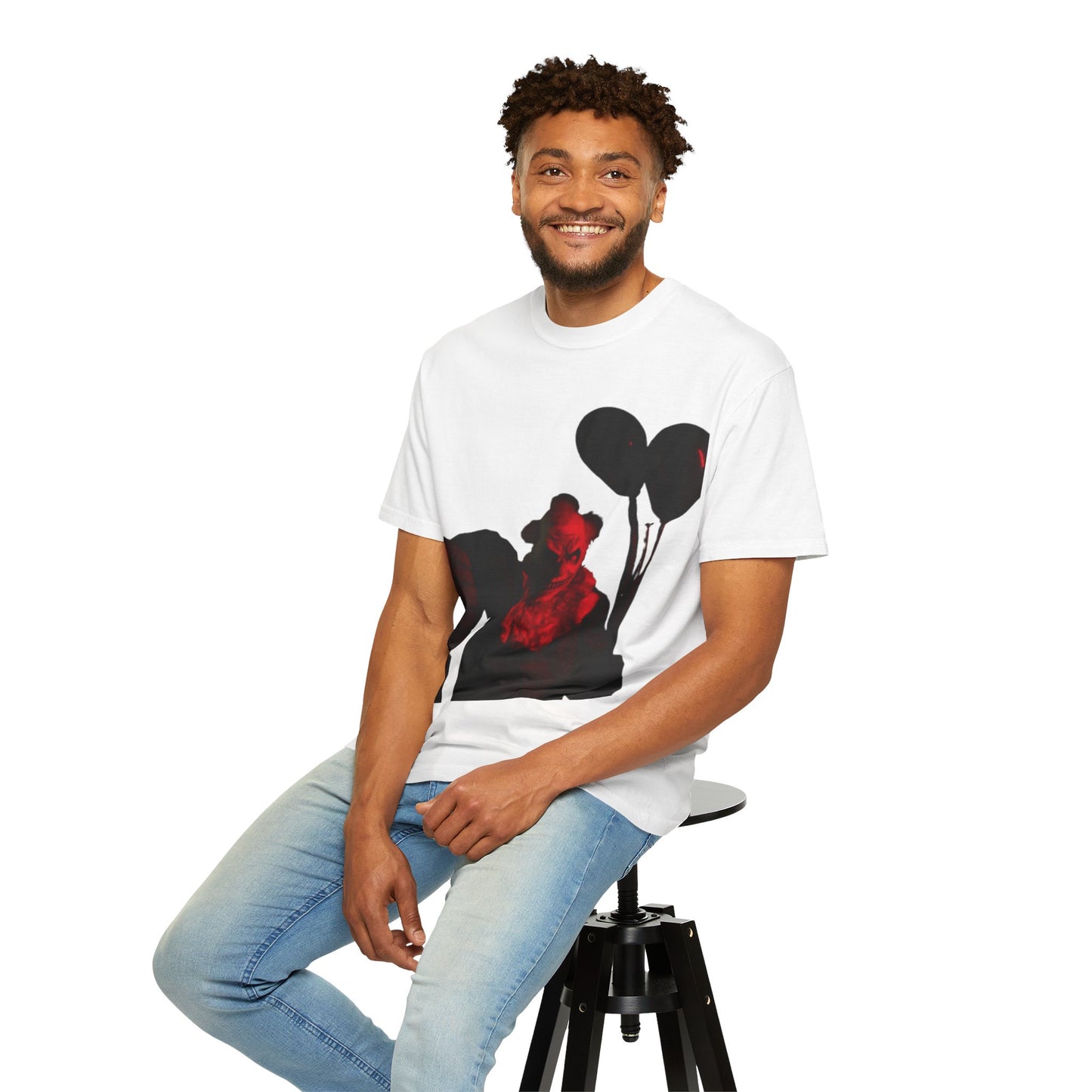 Chilling Horror T-Shirt with Sinister Clown Design