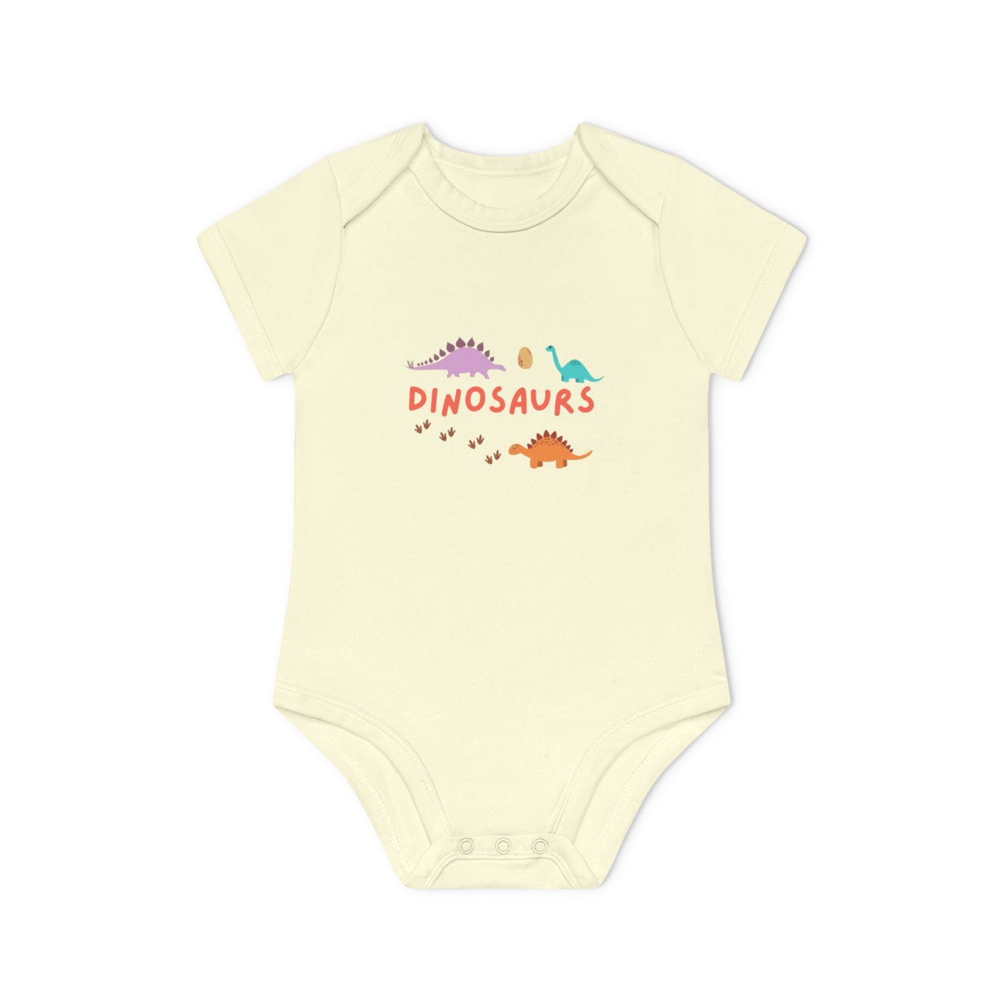 Cute Dinosaur Baby Bodysuit | Organic Cotton Short Sleeve Onesie