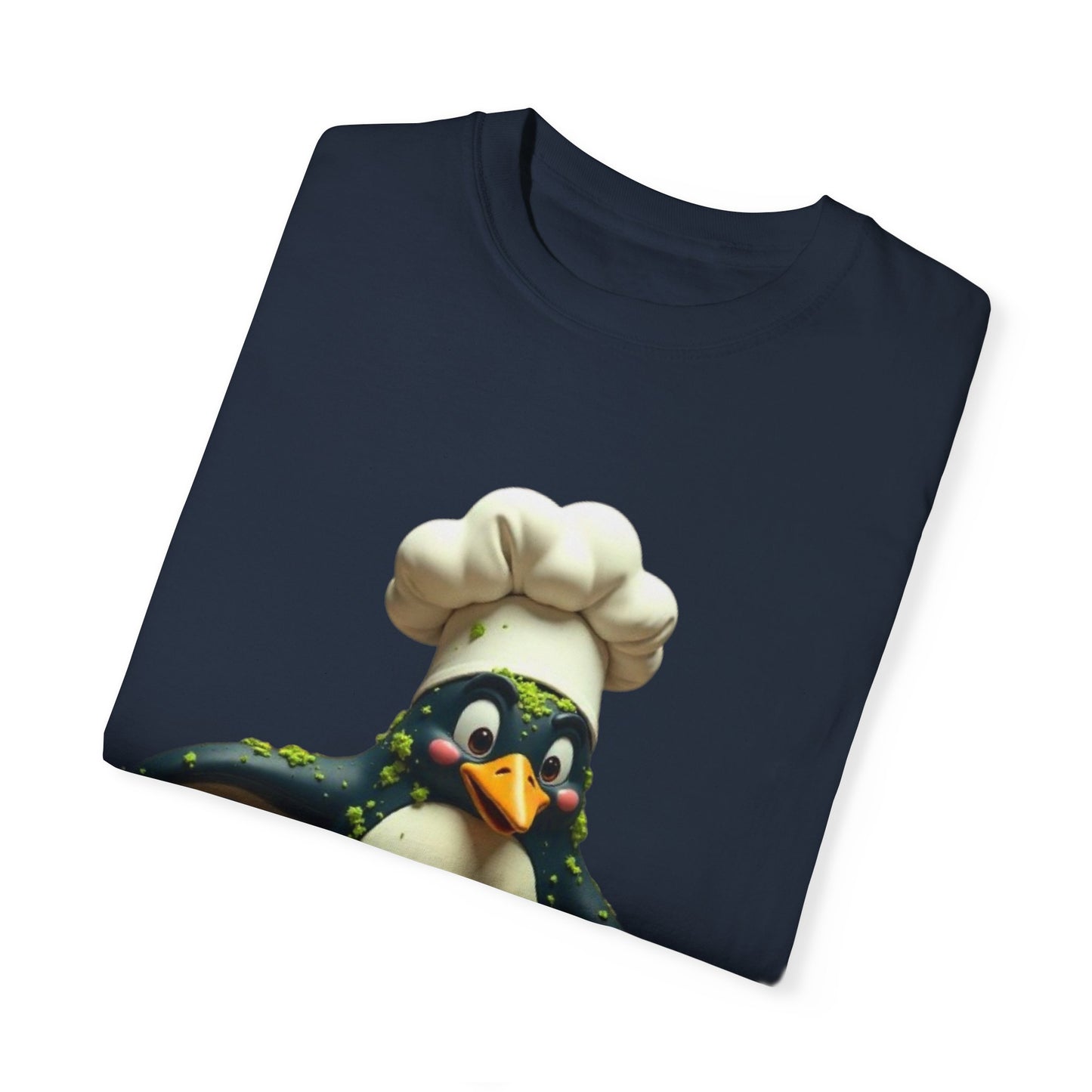 Chef Penguin Garment-Dyed T-Shirt - Cute Cooking Tee for Food Lovers