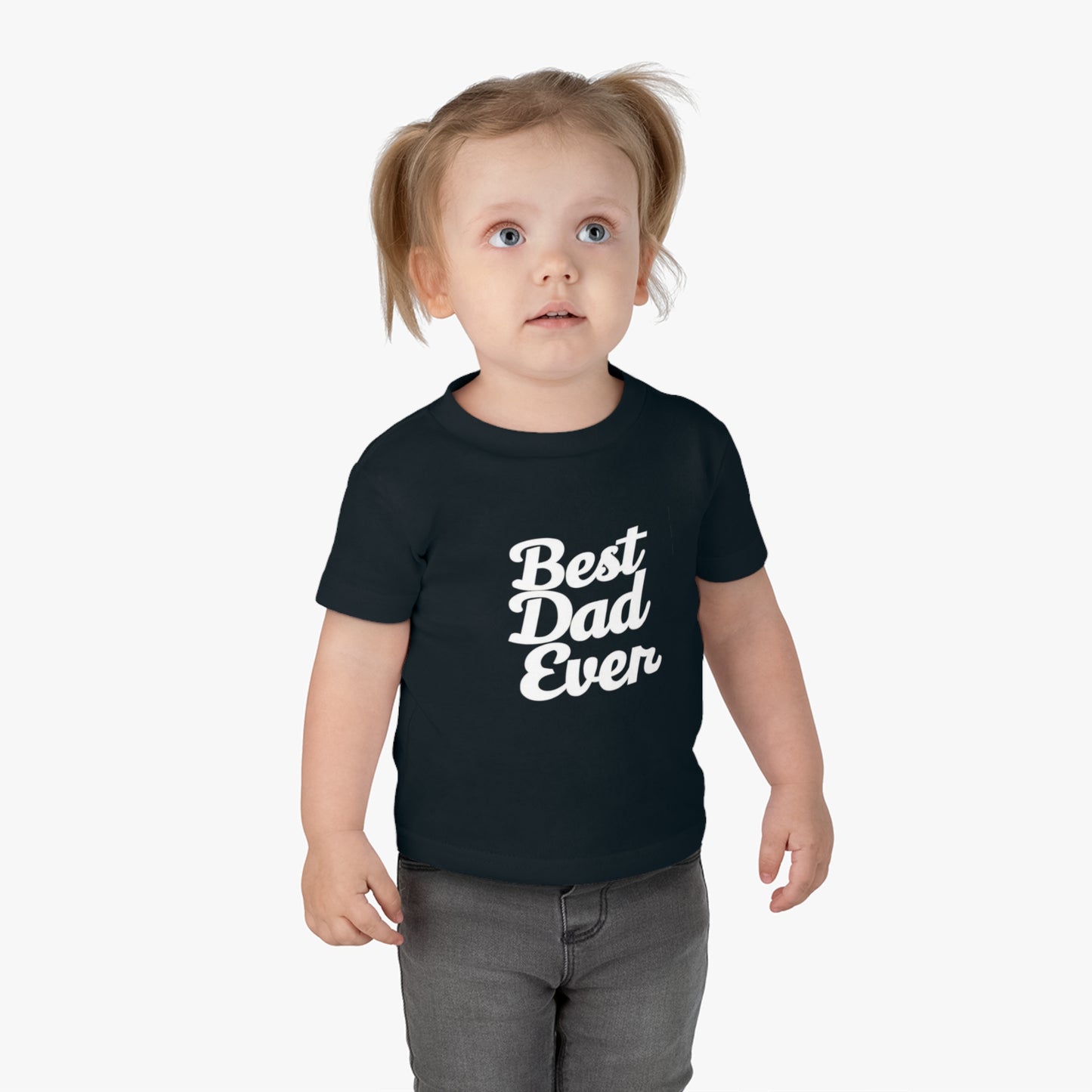 Best Dad Ever Infant Cotton Jersey Tee - Adorable Baby T-Shirt for Father's Day & Baby Showers