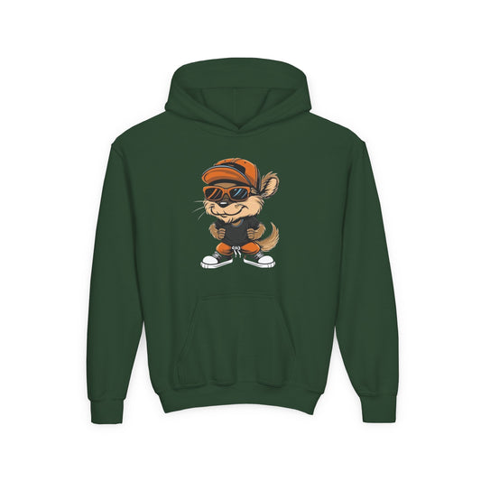 Cool Cartoon Animal Hoodie for Kids - Youth Heavy Blend Sweatshirt