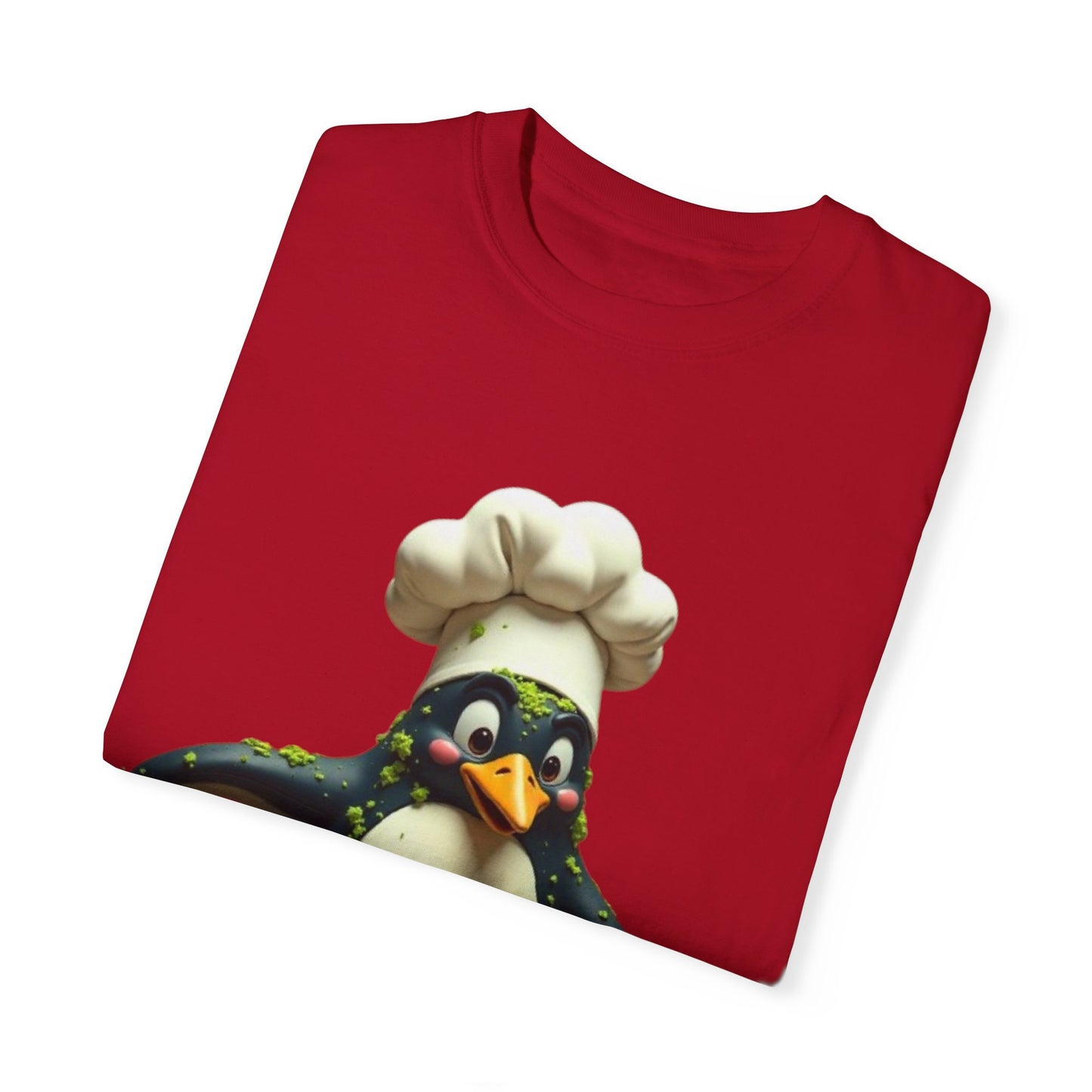Chef Penguin Garment-Dyed T-Shirt - Cute Cooking Tee for Food Lovers