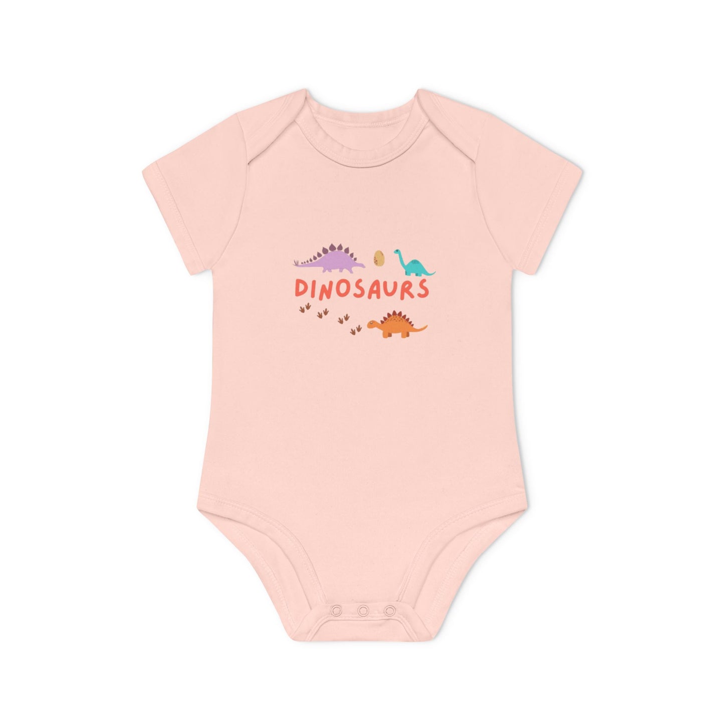 Cute Dinosaur Baby Bodysuit | Organic Cotton Short Sleeve Onesie