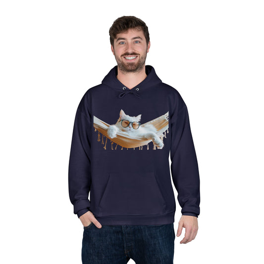 Chill Cat Eco-Friendly Pullover Hoodie