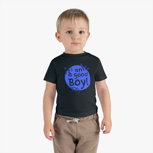 Cute Infant Cotton Jersey Tee - "I Am a Good Boy!"