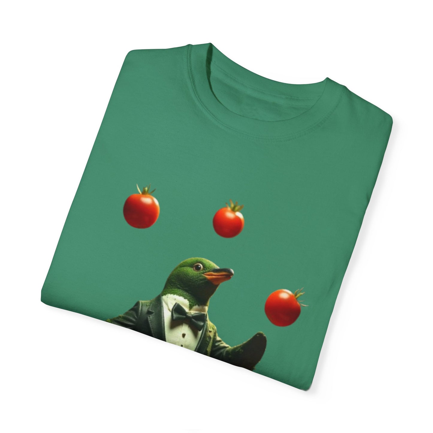 Funny Penguin Juggling Tomatoes T-Shirt