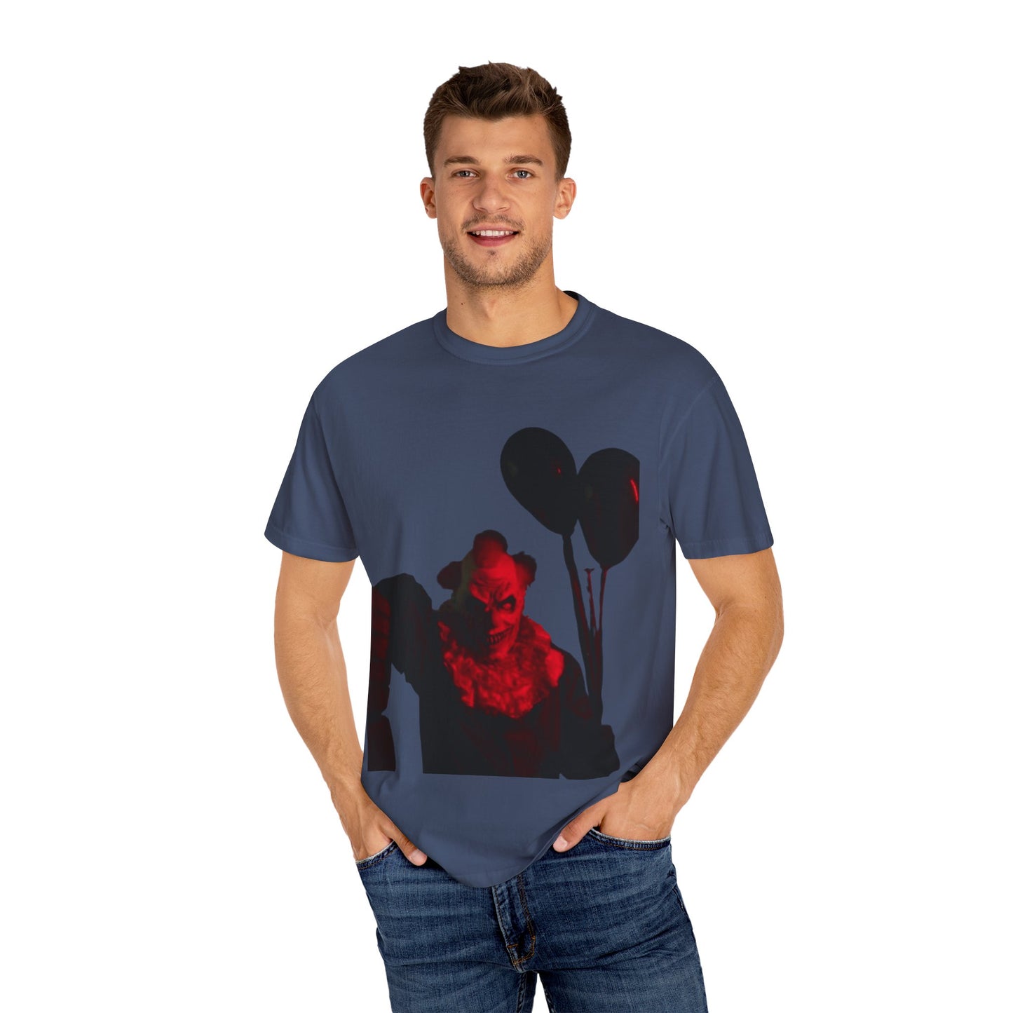 Chilling Horror T-Shirt with Sinister Clown Design