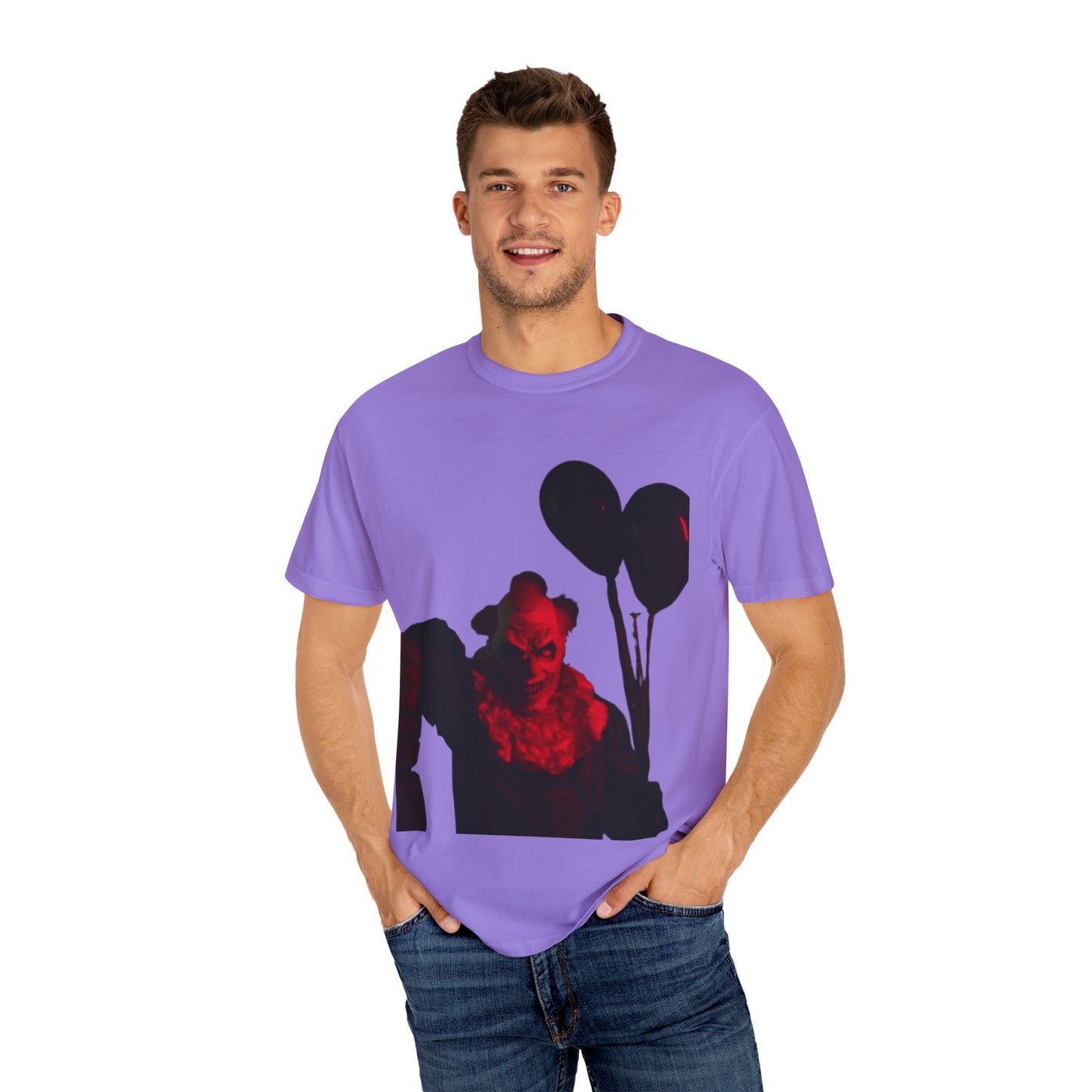Chilling Horror T-Shirt with Sinister Clown Design