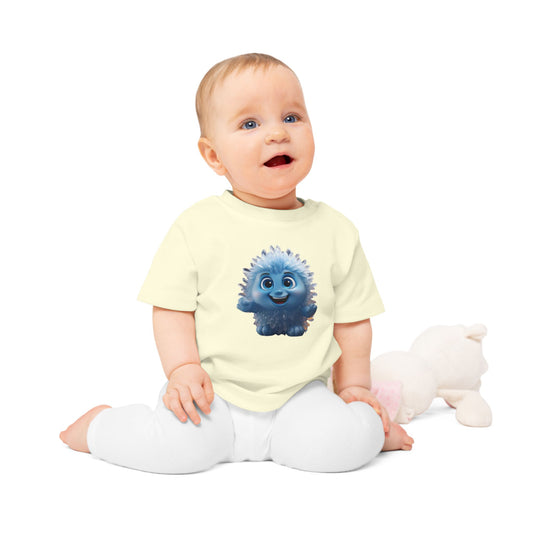Adorable Blue Character Baby T-Shirt - Cute & Comfy Wear for Little Ones