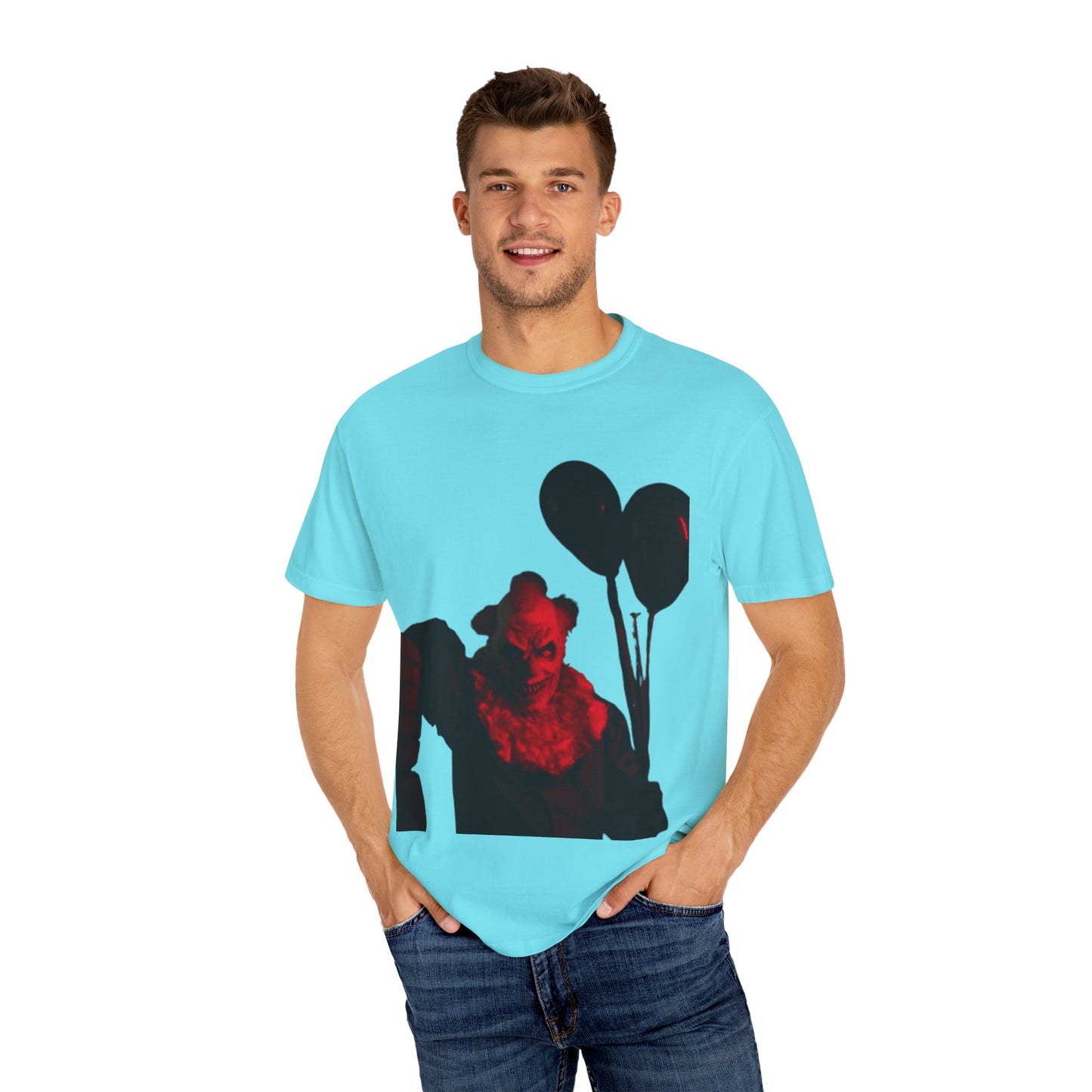 Chilling Horror T-Shirt with Sinister Clown Design